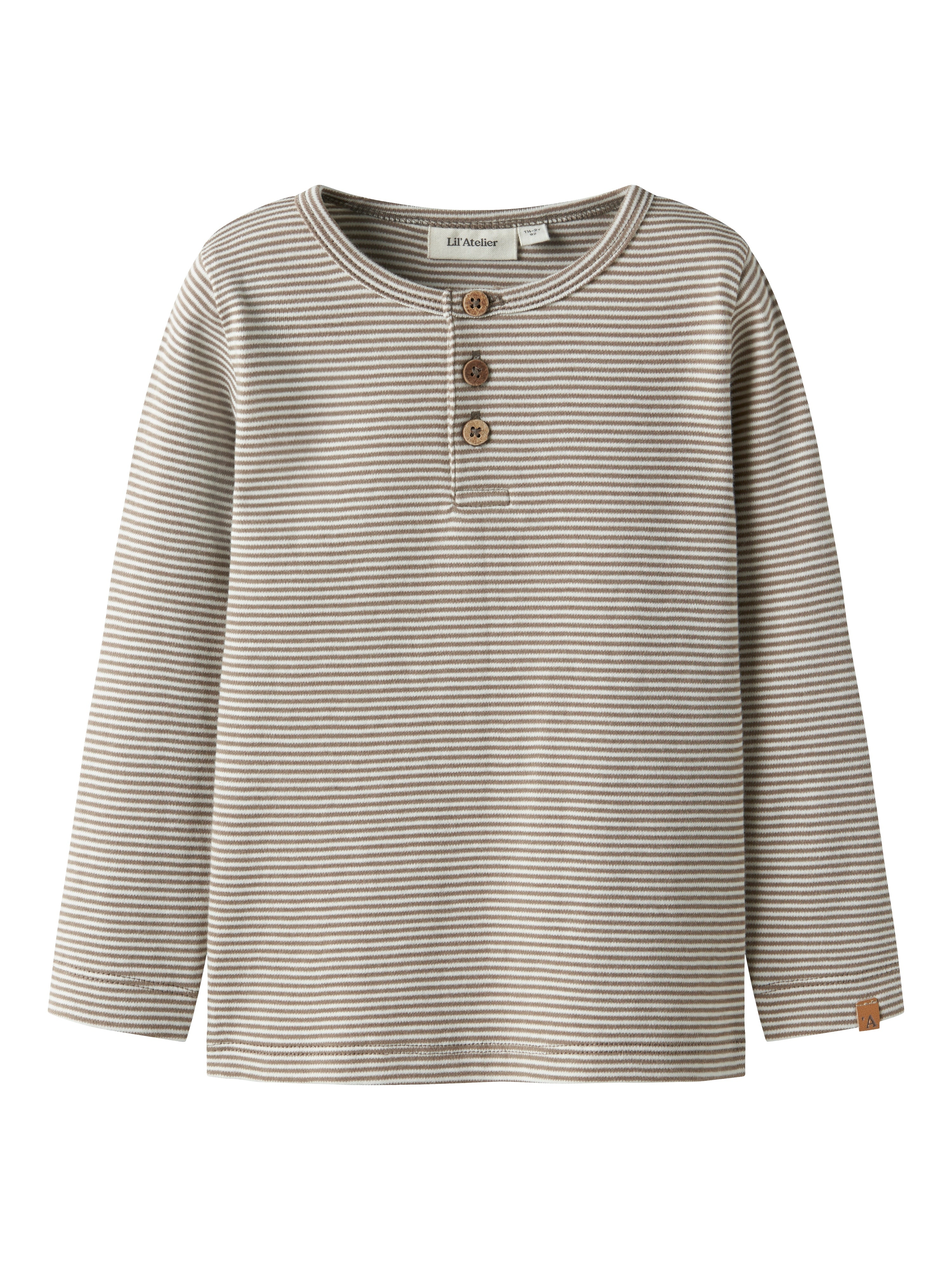 Lil Atelier Ohio Slim Top - Turtledove/Sepia Tint