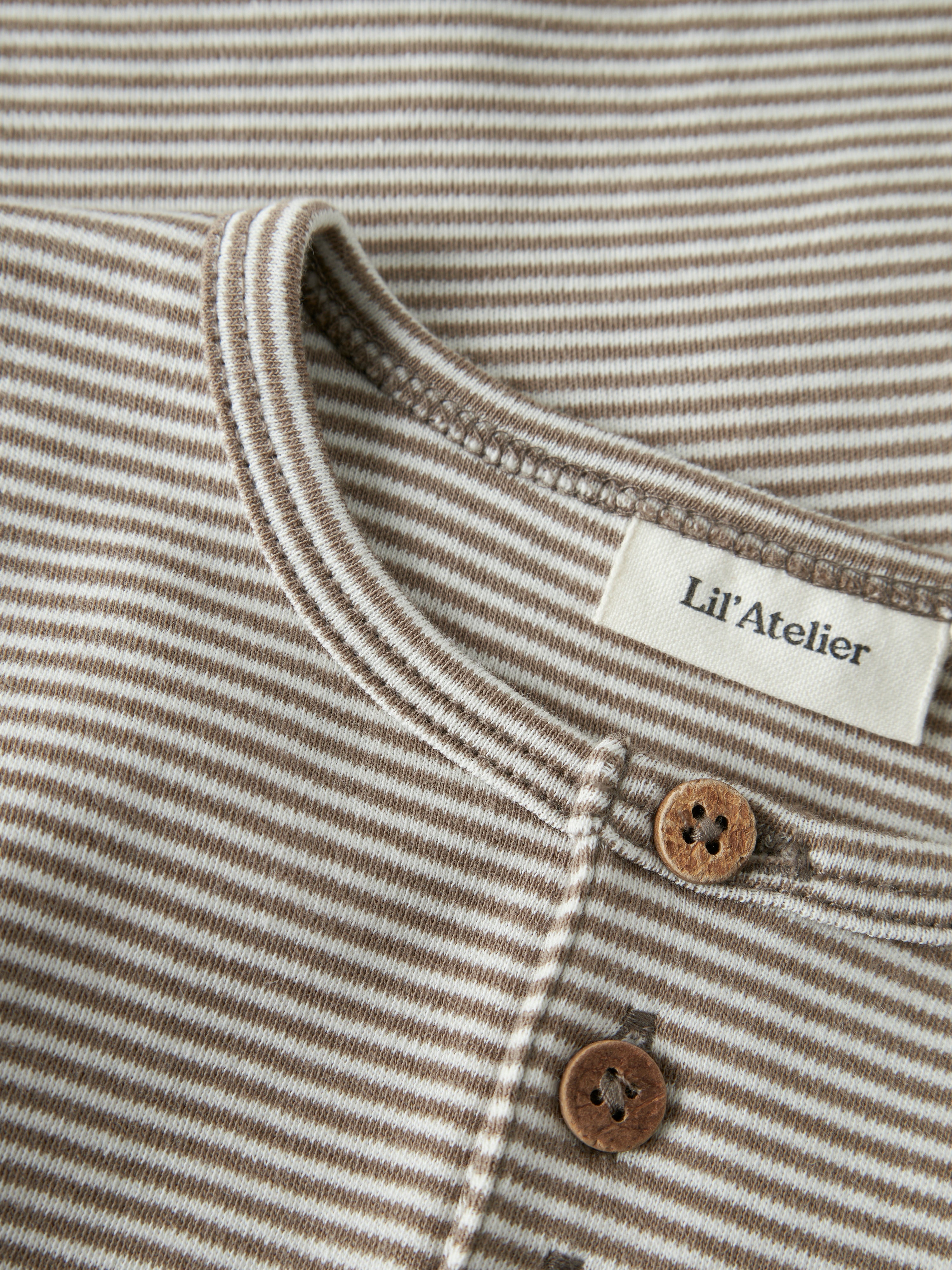 Lil Atelier Ohio Slim Top - Turtledove/Sepia Tint