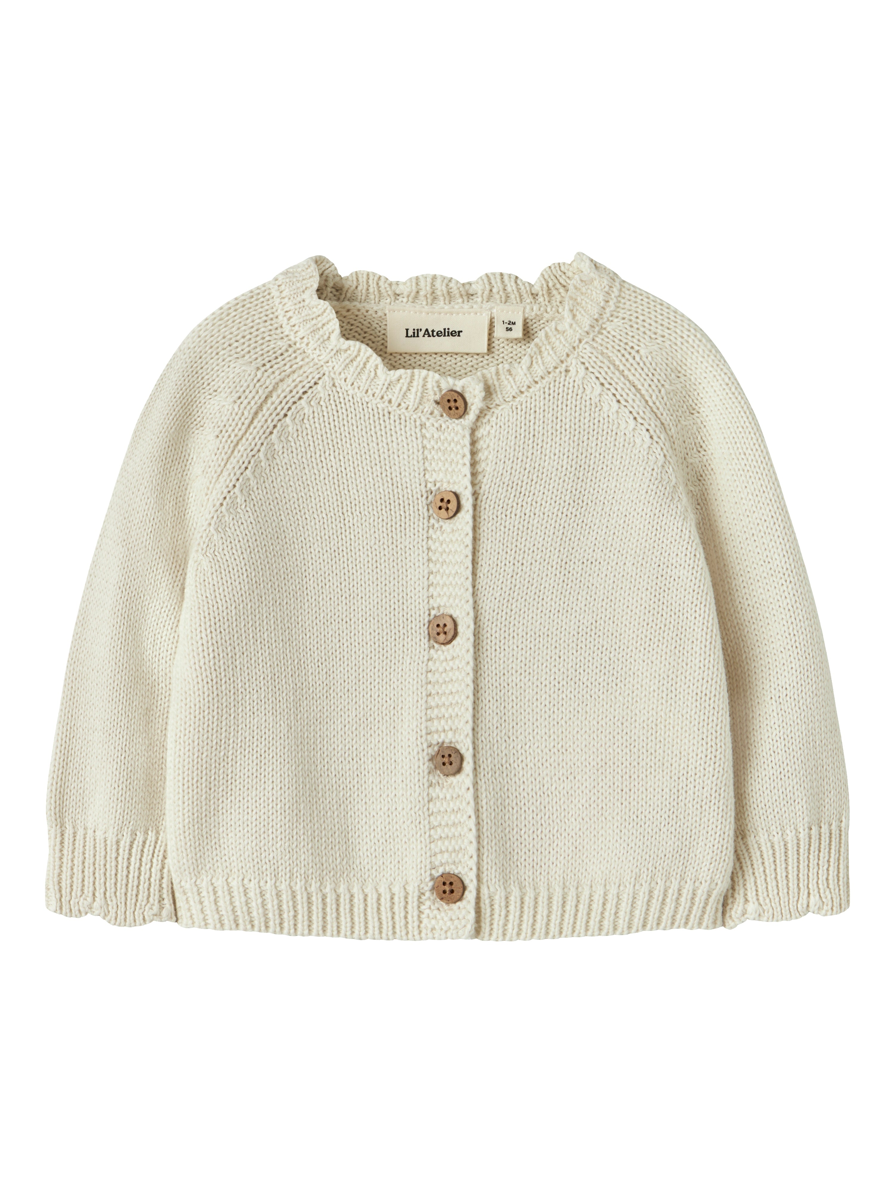 Lil Atelier Ramla LS Short Knit Cardigan - Turtledove