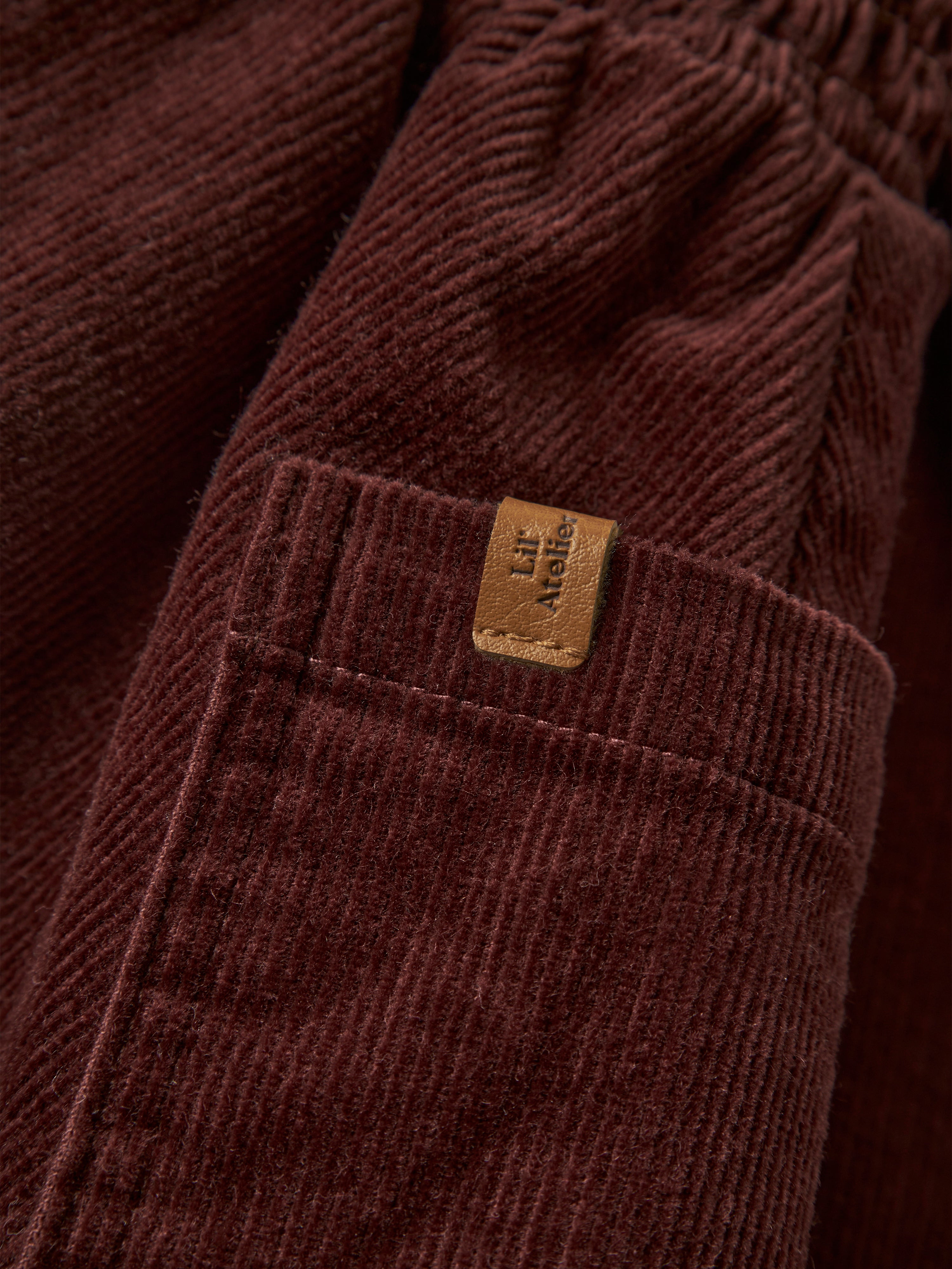 Lil Atelier Obert Cord Skirt - Hot Chocolate