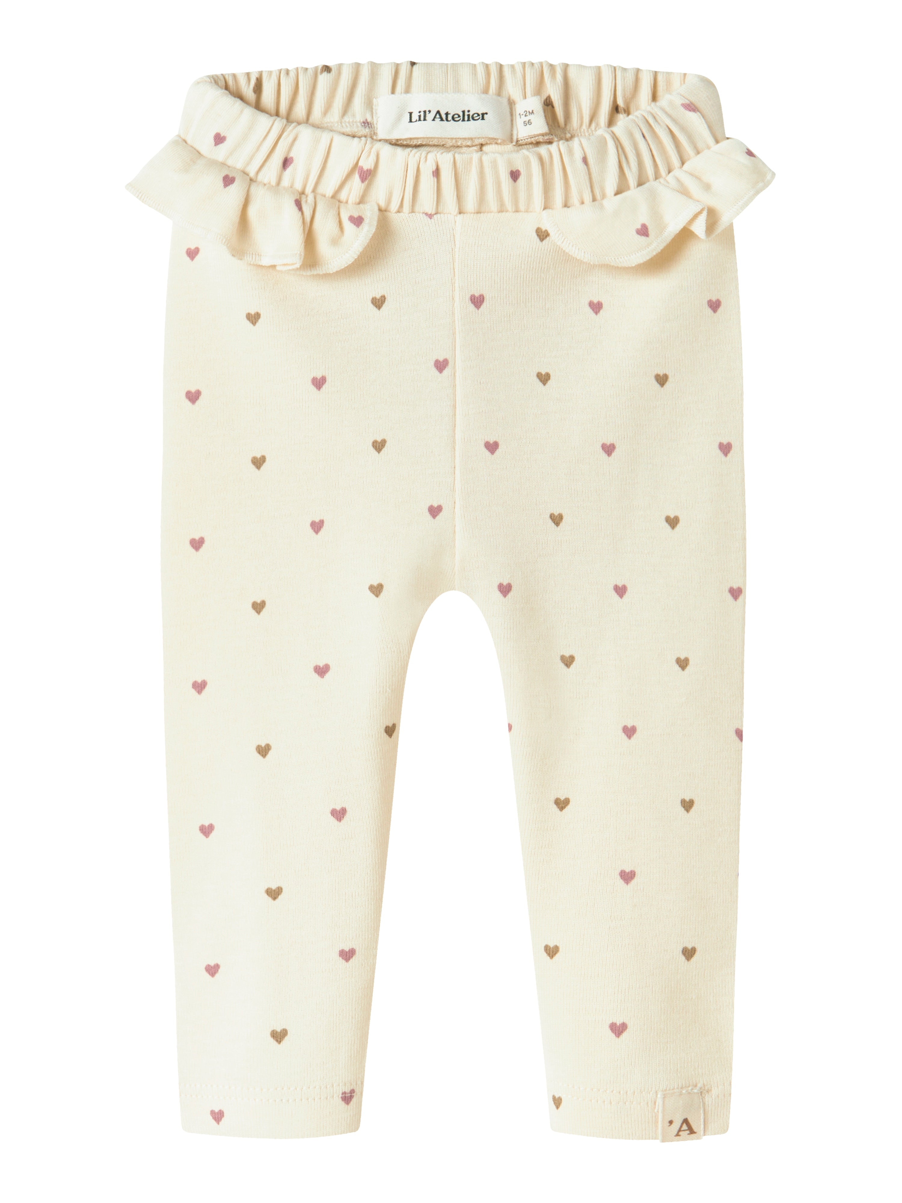 Lil Atelier Lalo Tai Leggings - Turtledove/Heart