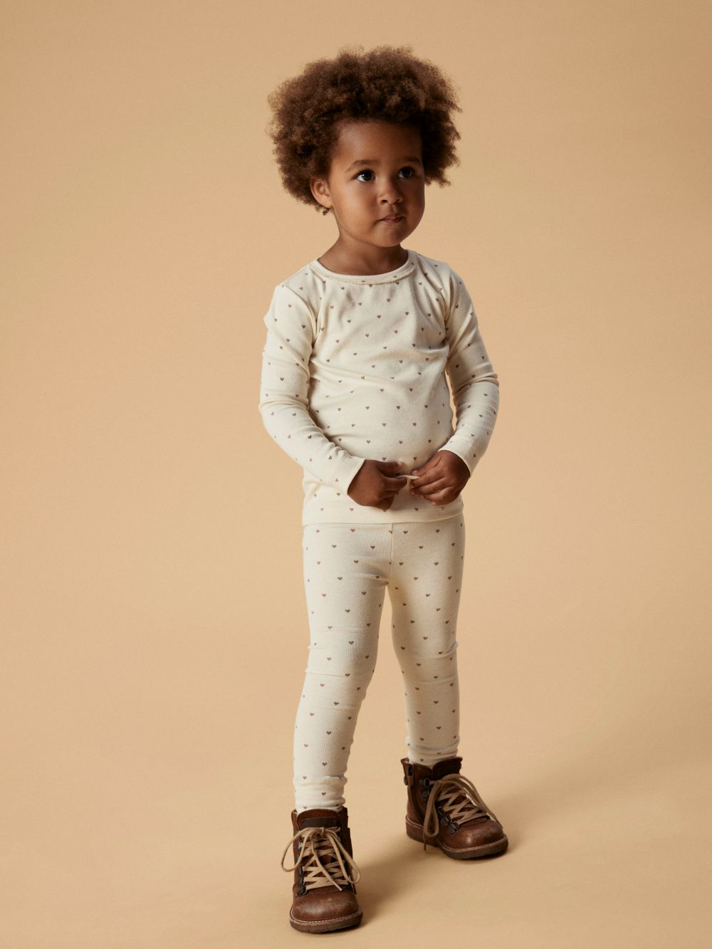 Lil Atelier Lalo Tig LS Slim Top - Turtledove/Heart