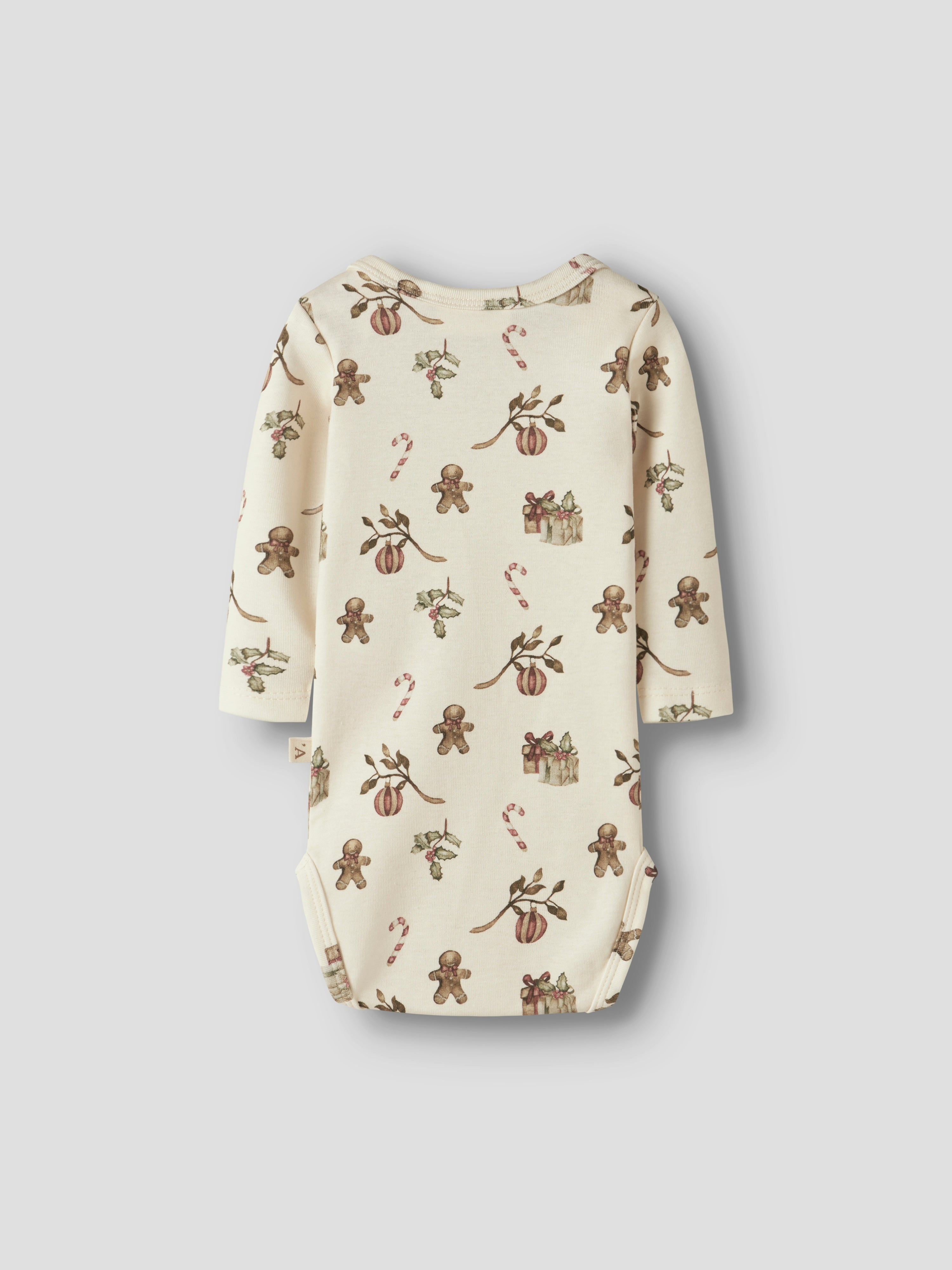 Lil Atelier Layo Gis LS Slim Body - Turtledove/Christmas