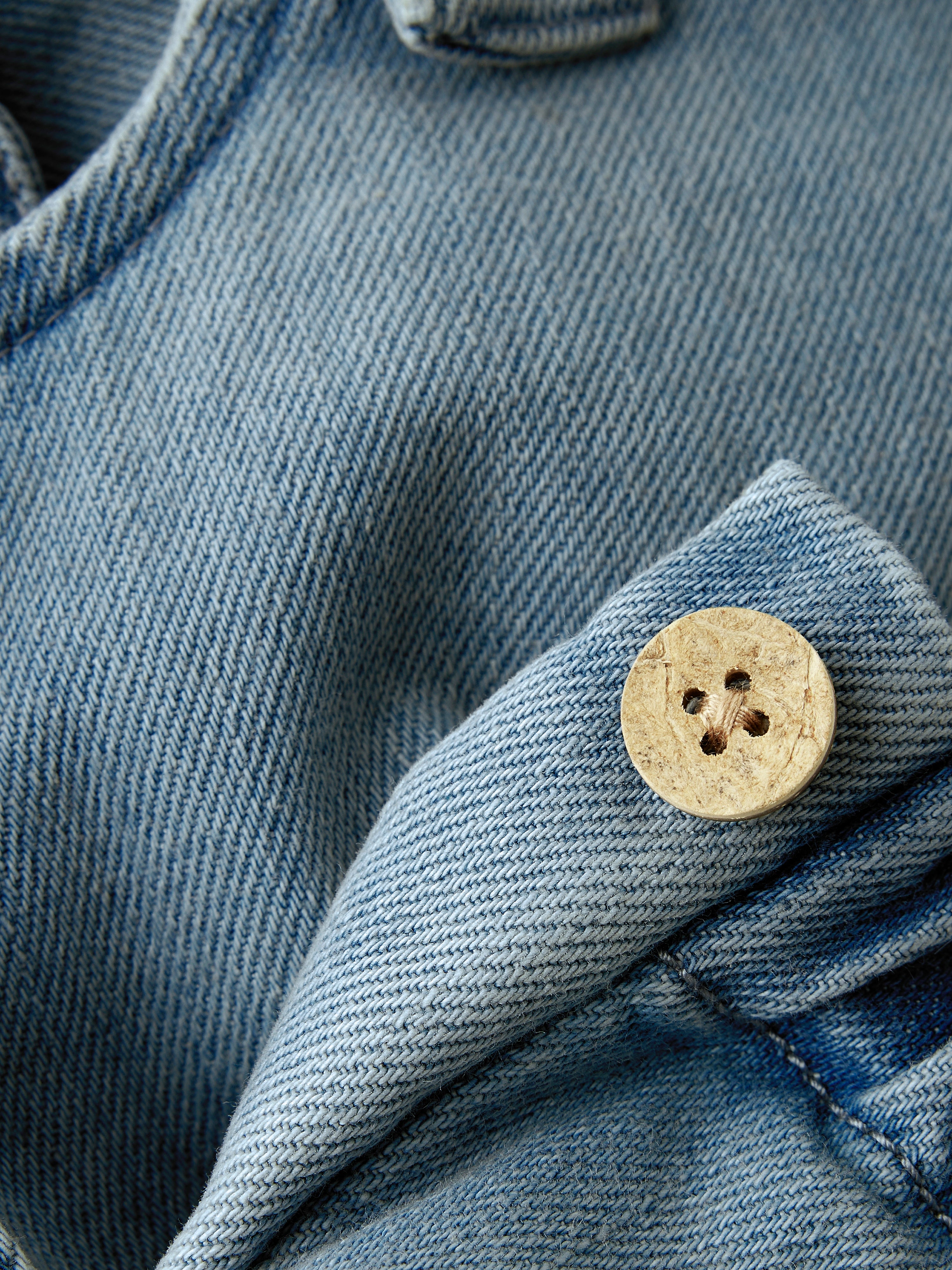 Lil Atelier Lulia Loose Overall - Medium Blue Denim