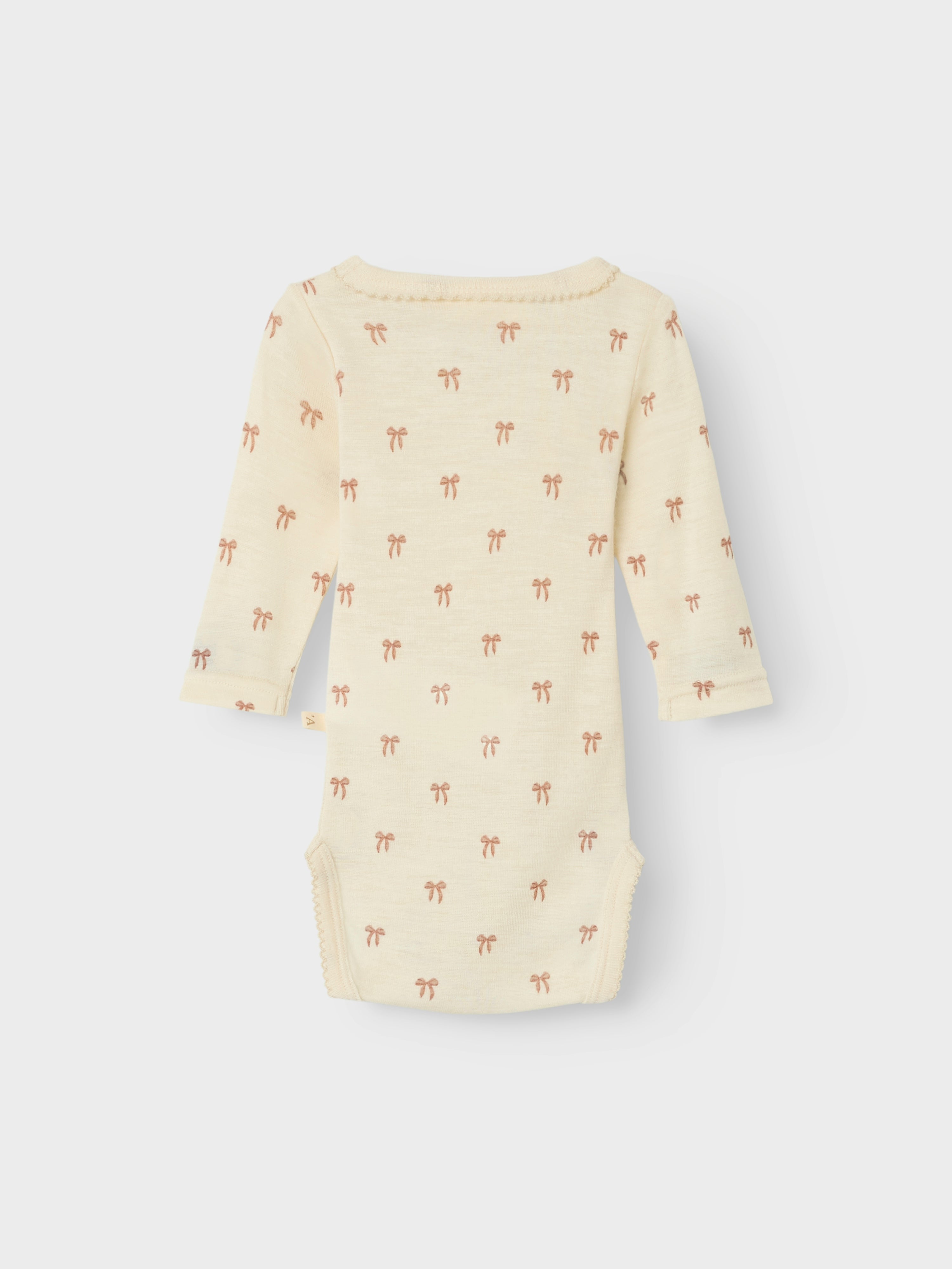 Lil Atelier Nalu Wool Body - Turtledove/Bow