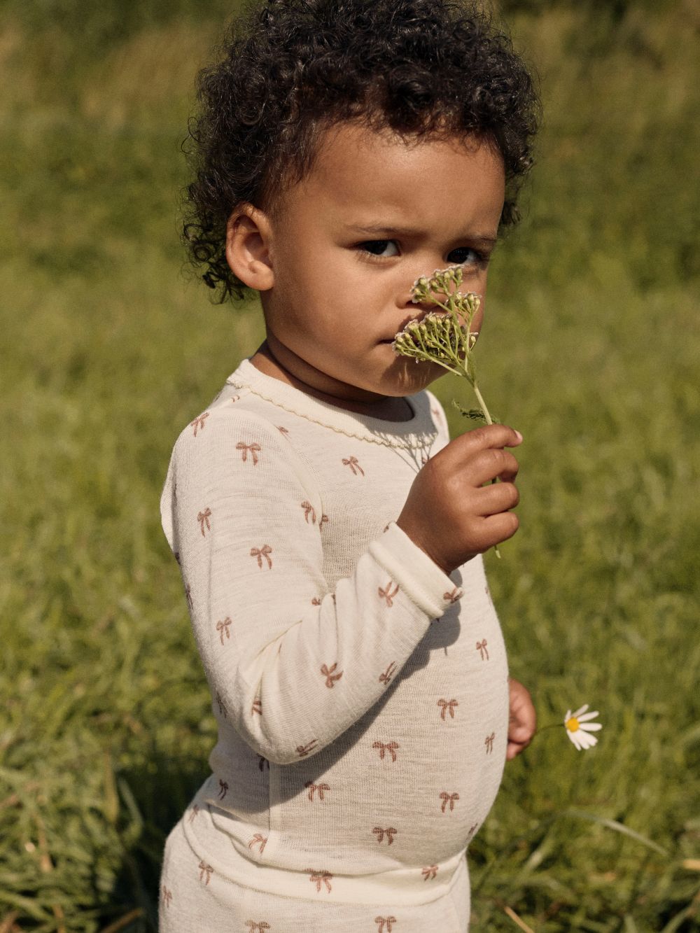 Lil Atelier Nalu Wool Body - Turtledove/Bow