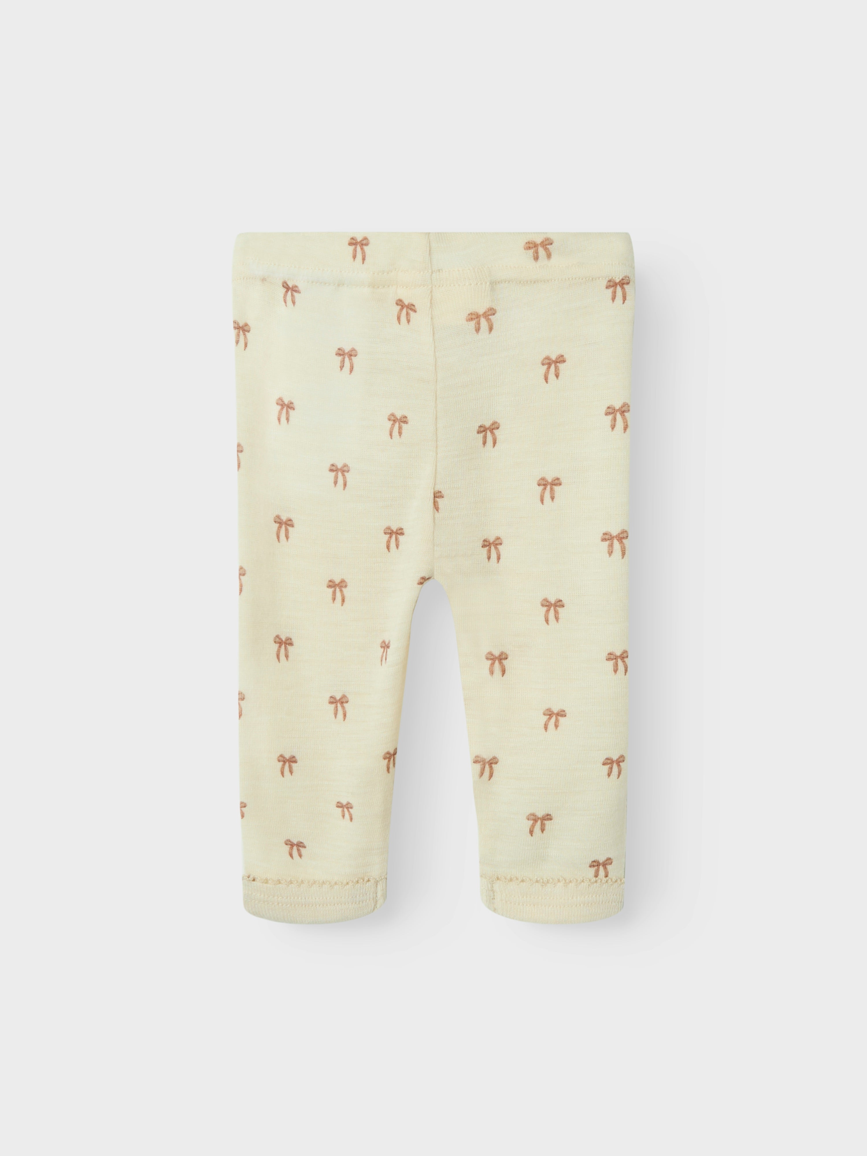 Lil Atelier Nalu Wool Leggings - Turtledove/Bow