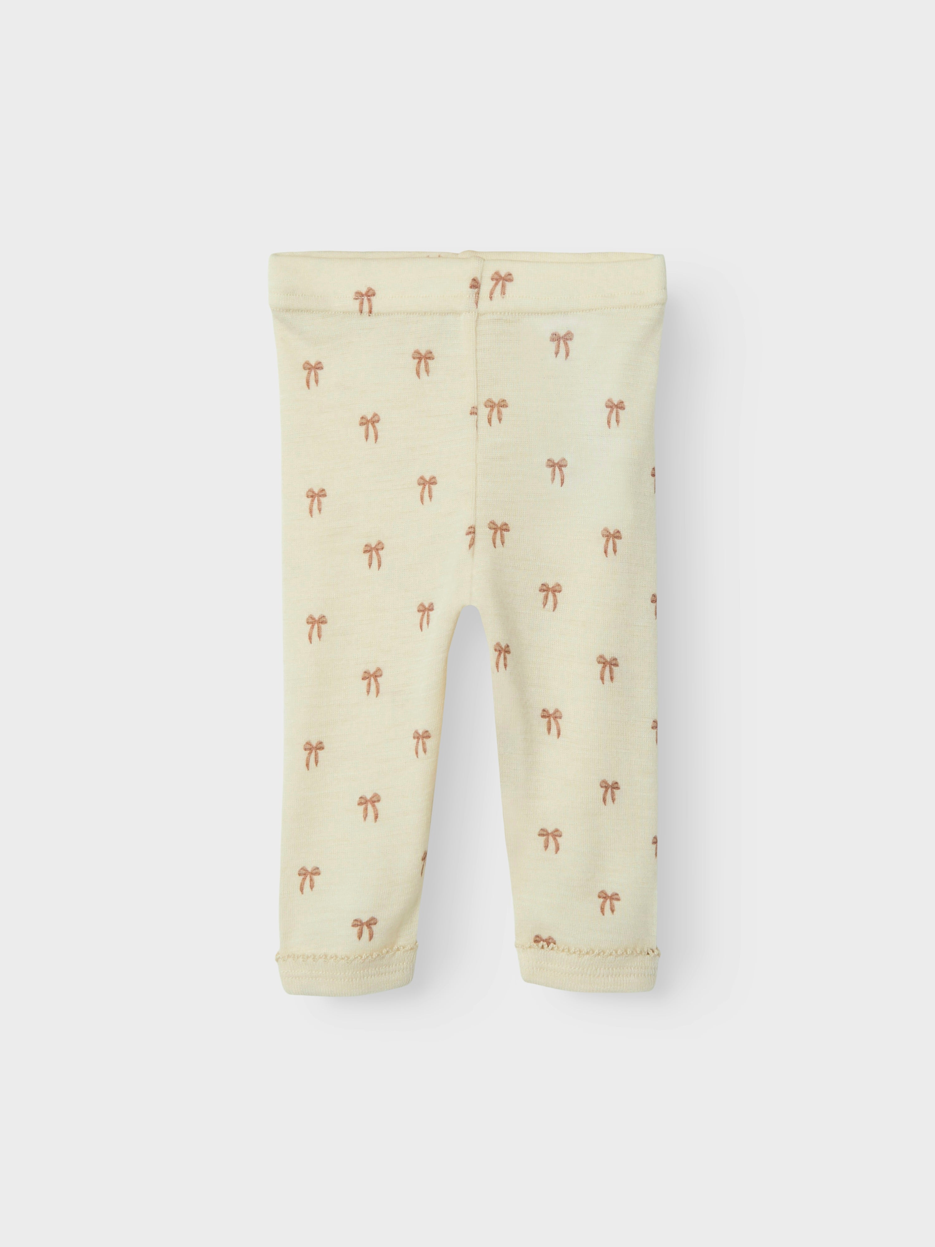 Lil Atelier Nalu Wool Leggings - Turtledove/Bow