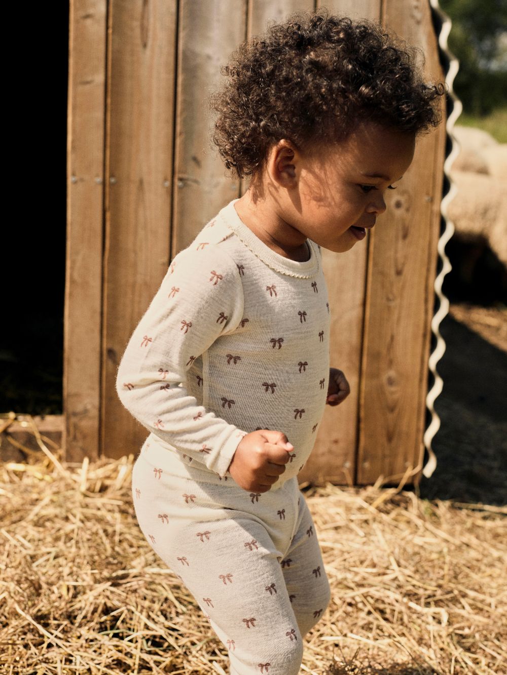 Lil Atelier Nalu Wool Body - Turtledove/Bow