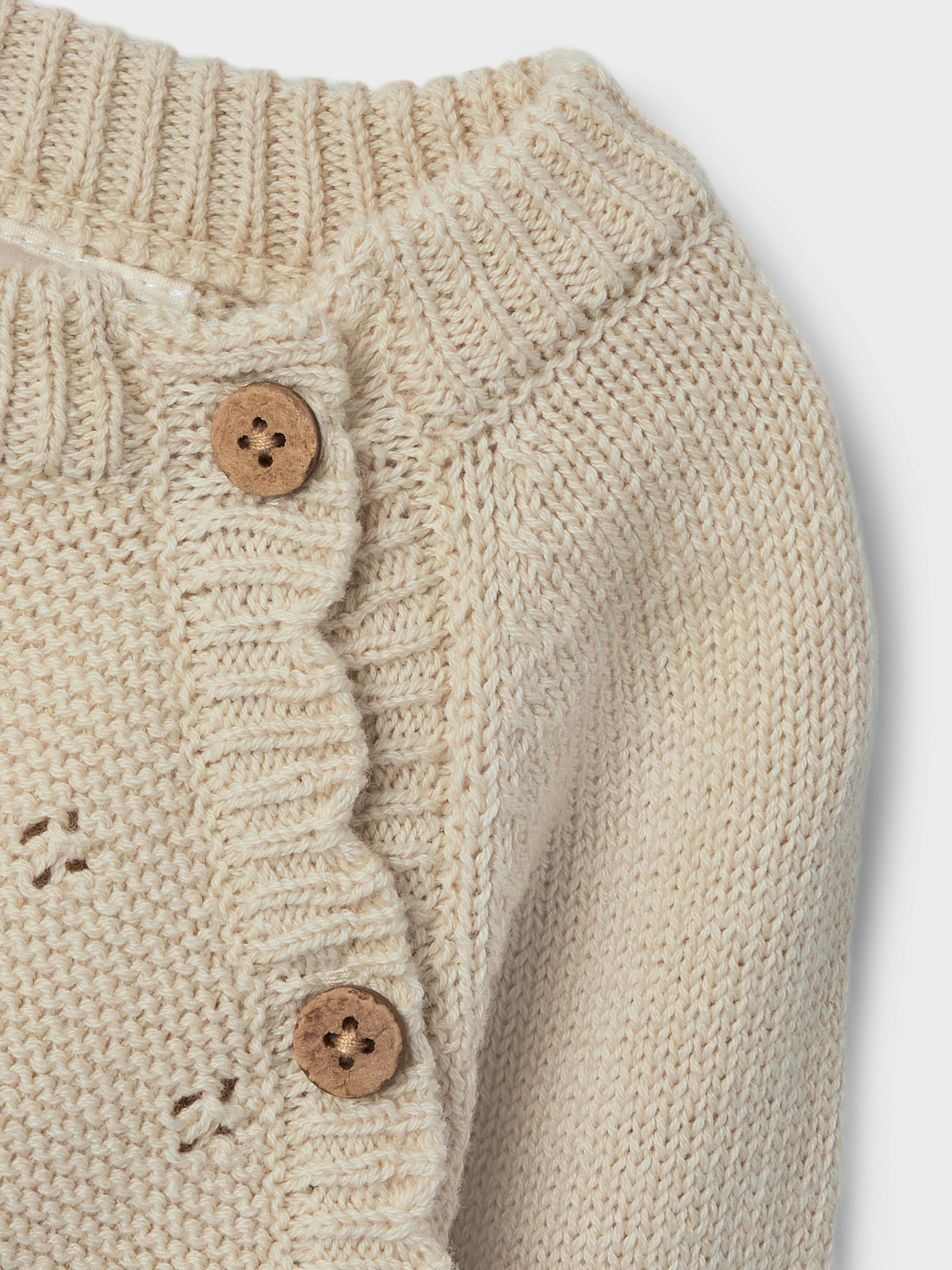Lil Atelier Laguna Wrap Knit Cardigan - Turtledove