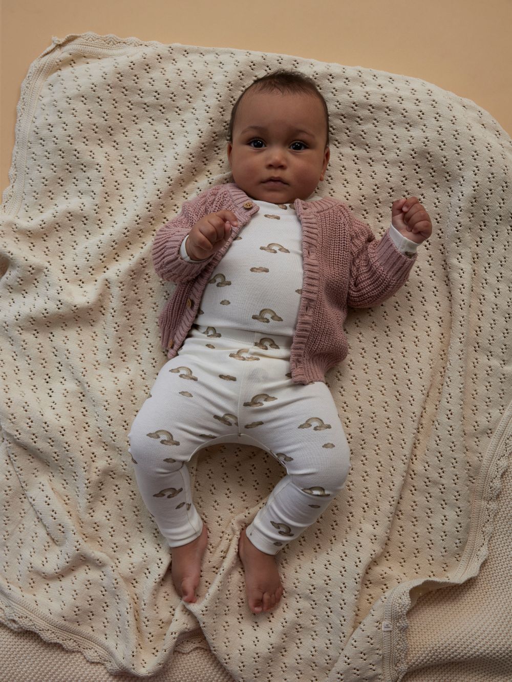 Lil Atelier Layo Kim Leggings - Coconut Milk/Rainbow