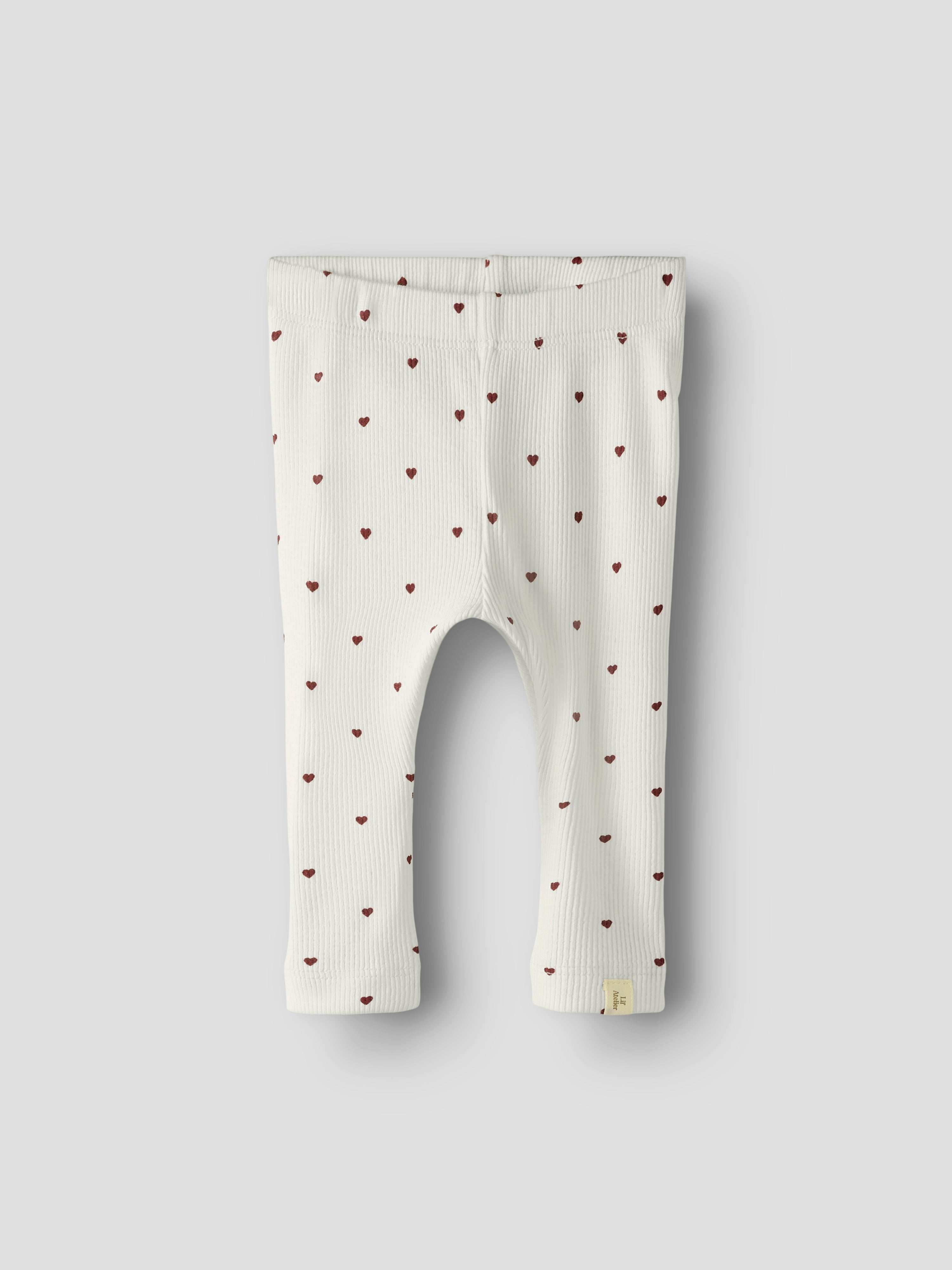 Lil Atelier Gago Slim Leggings NOOS - Coconut Milk Heart