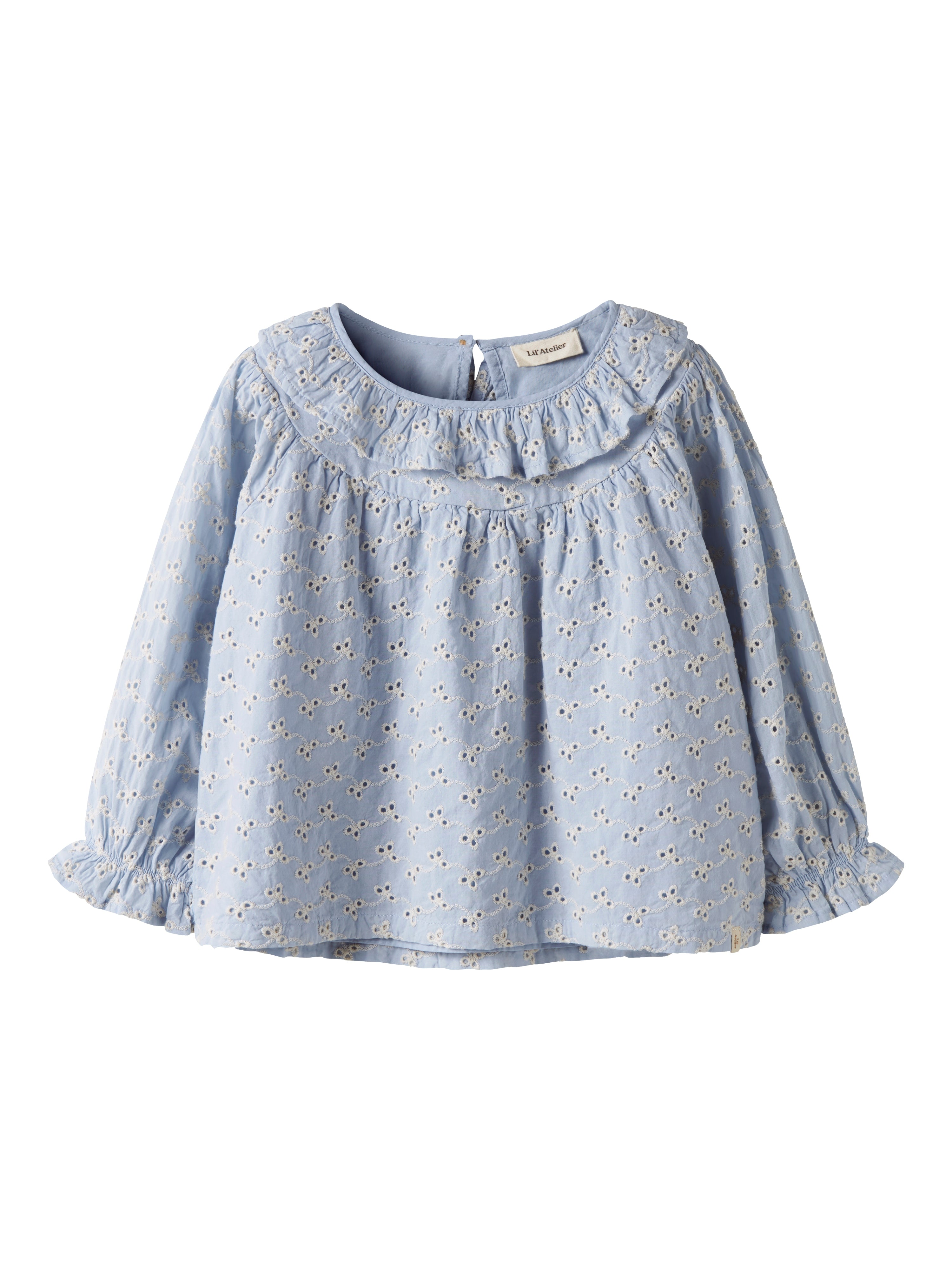 Lil Atelier Tessie LS Loose Shirt - Zen Blue