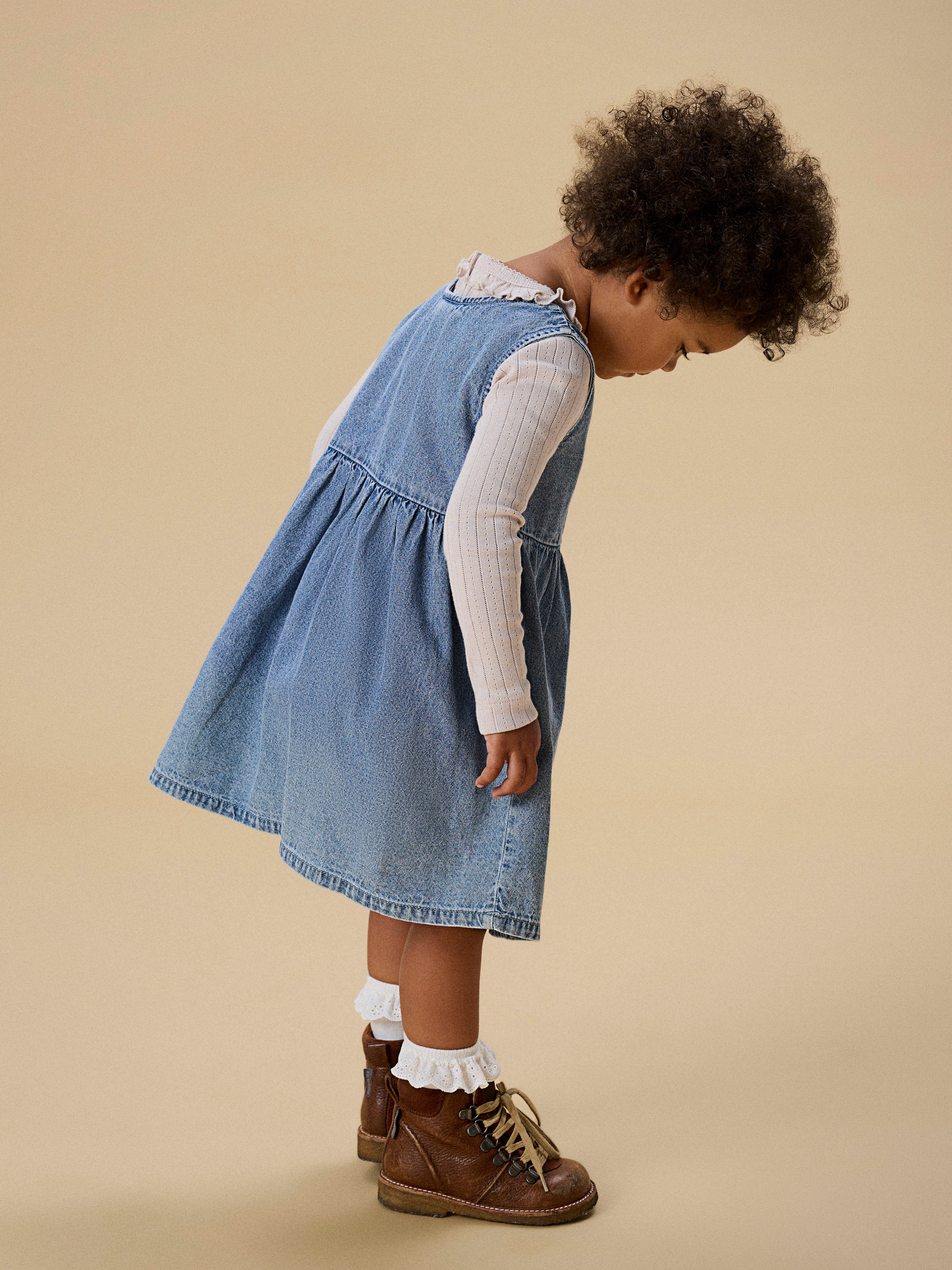 Lil Atelier Taya Denim Spencer - Medium Blue Denim