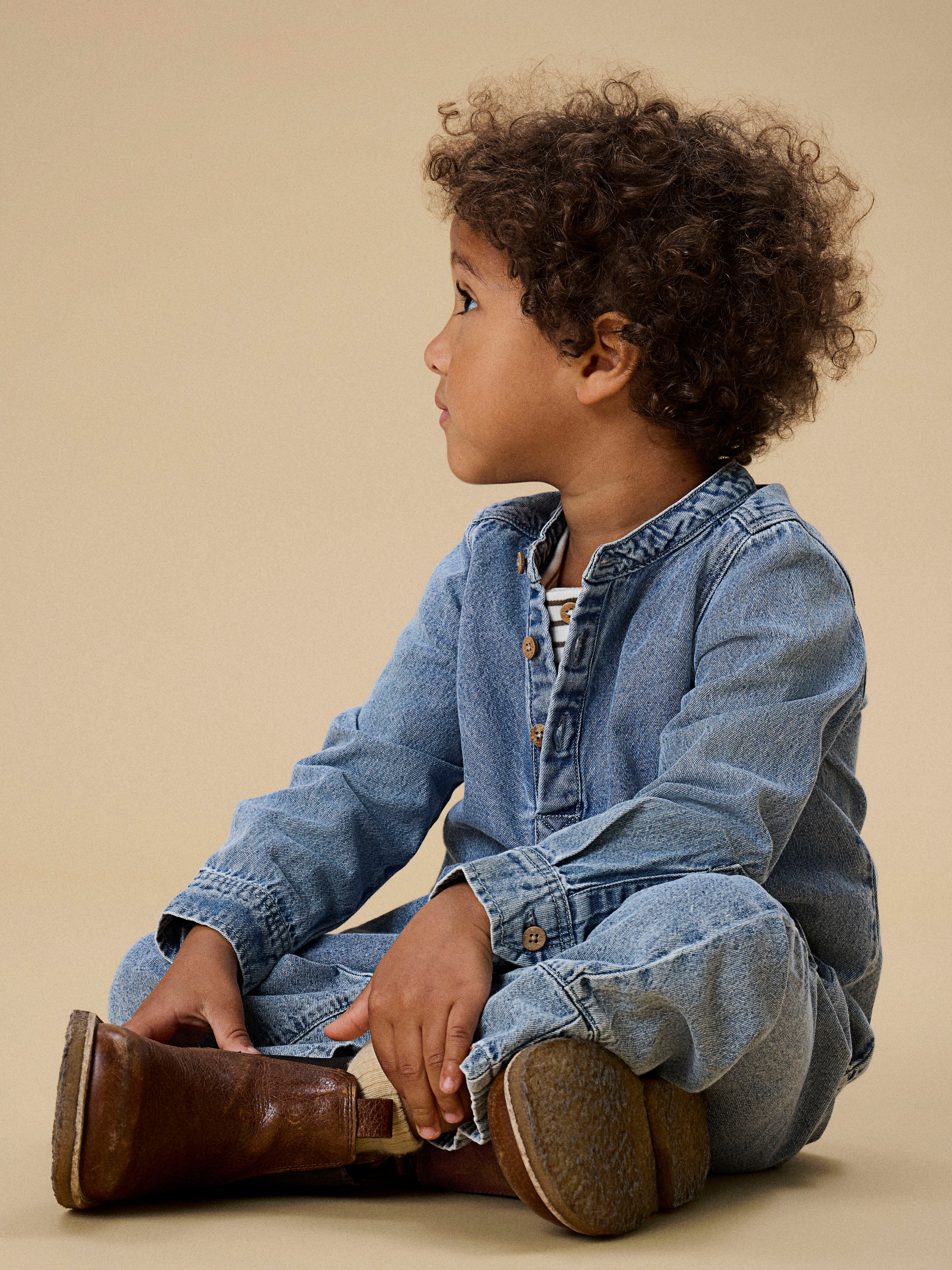 Lil Atelier Taya Loose Denim Shirt - Medium Blue Denim