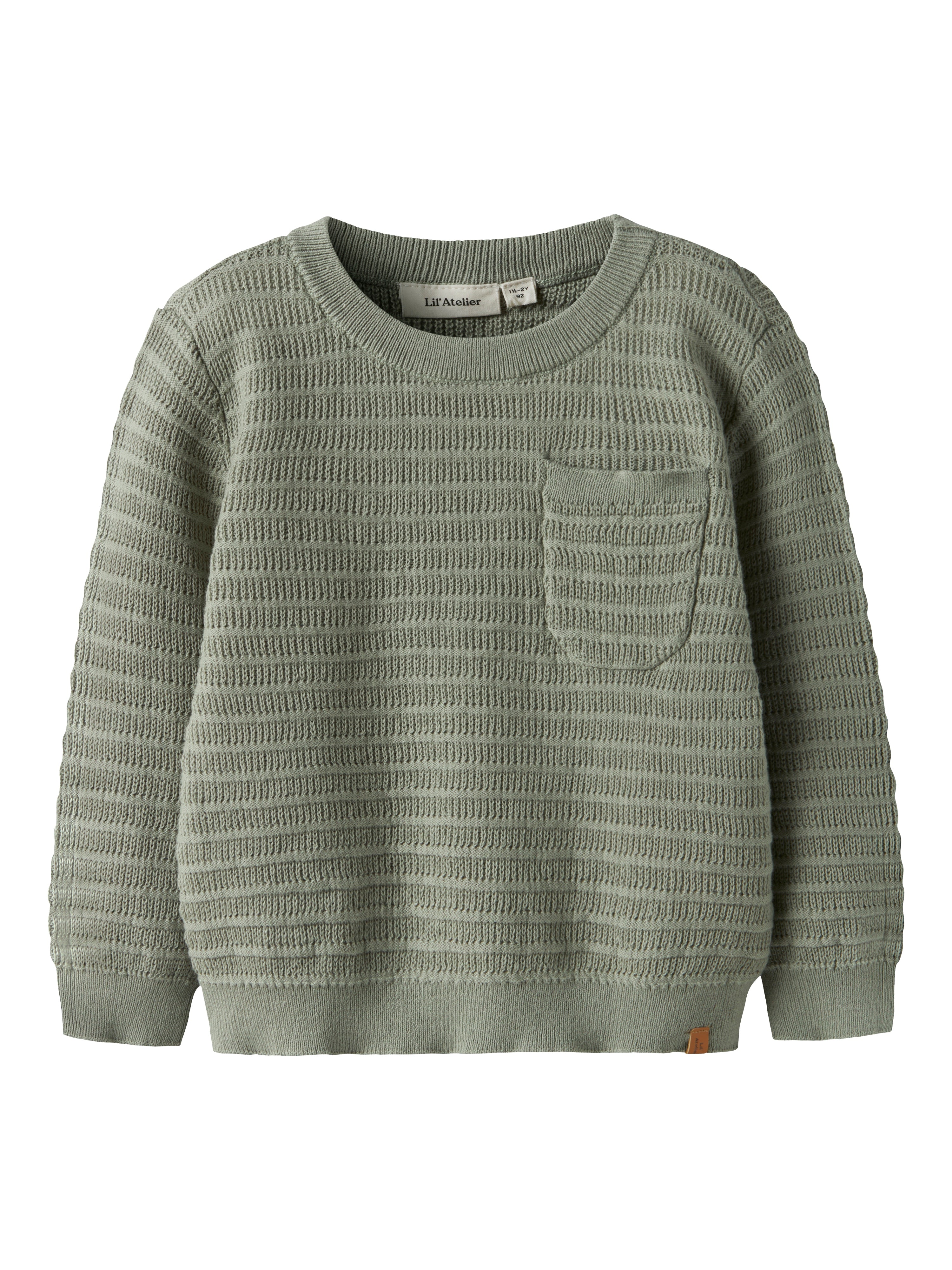 Lil Atelier Thunder LS Knit - Seagrass