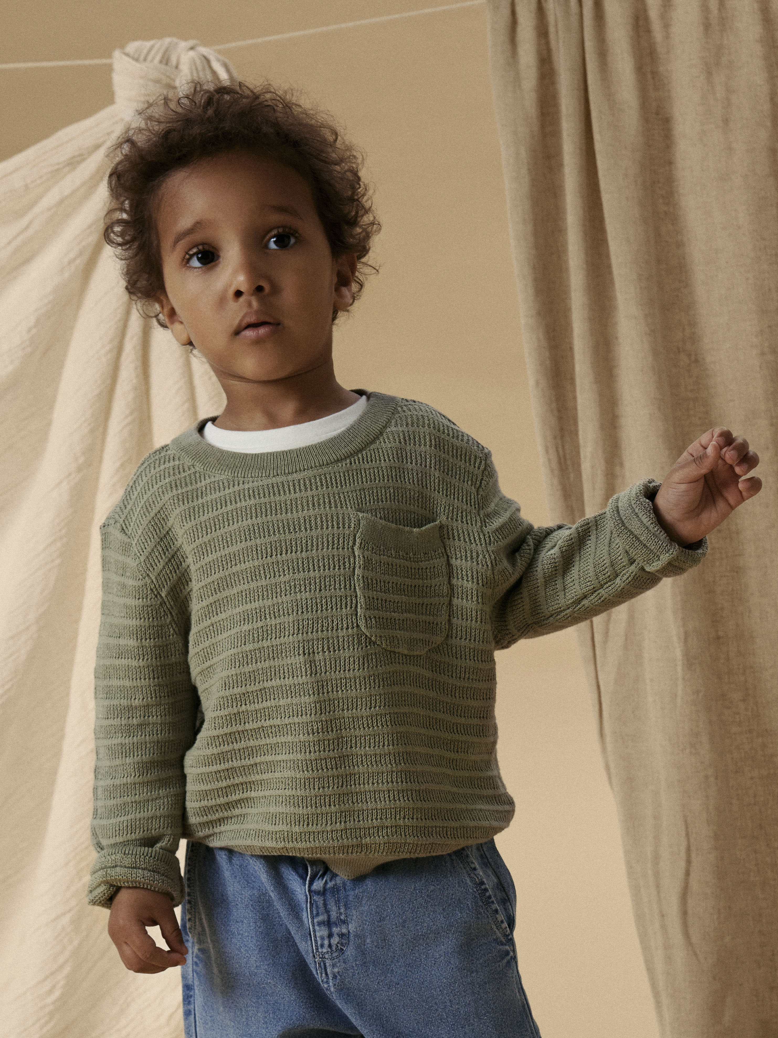 Lil Atelier Thunder LS Knit - Seagrass
