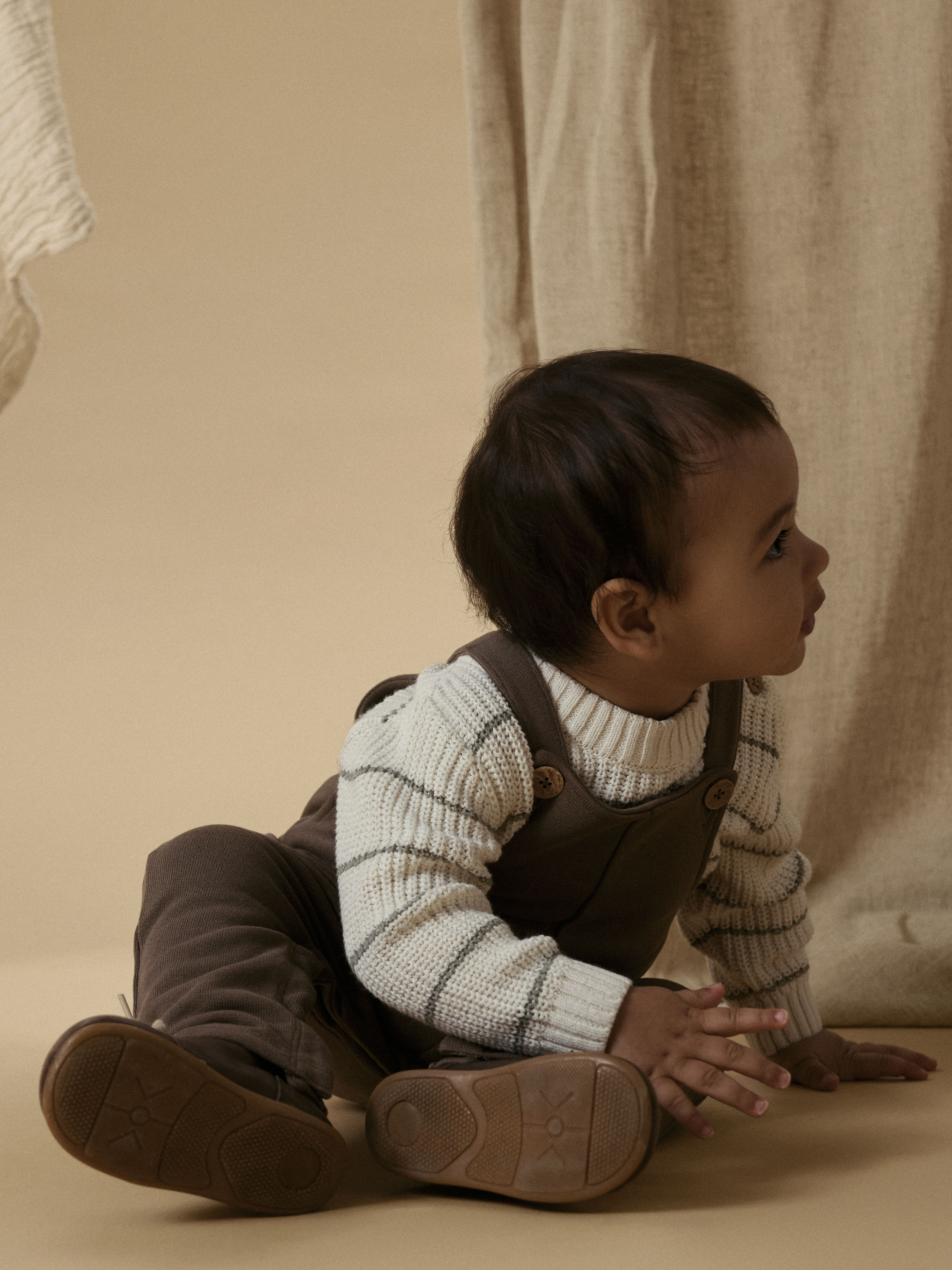 Lil Atelier Jobo Lio Sweat Overall - Shitake