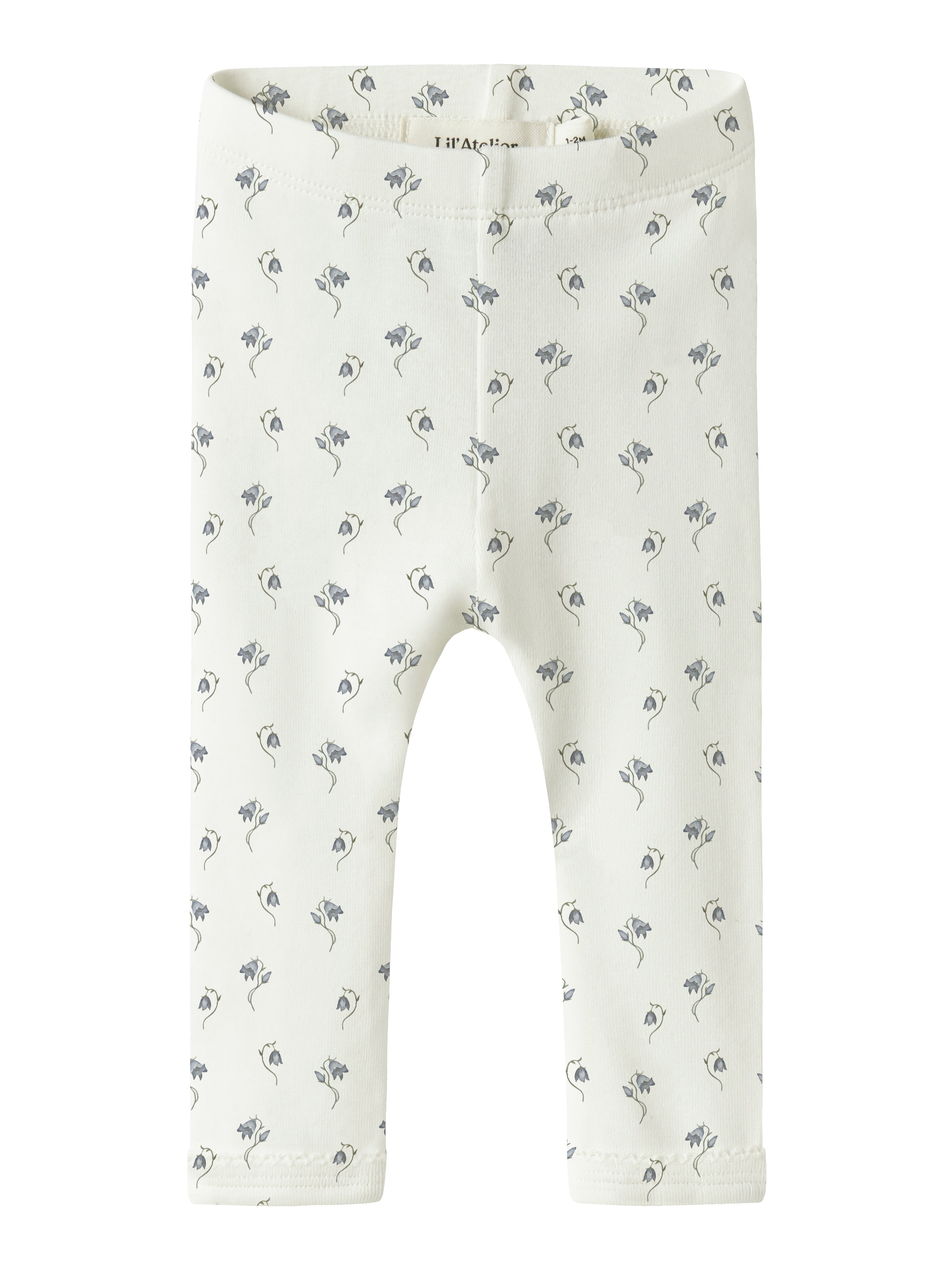 Lil Atelier Gayo Sag Slim Leggings - Coconut Milk/Bell Flower