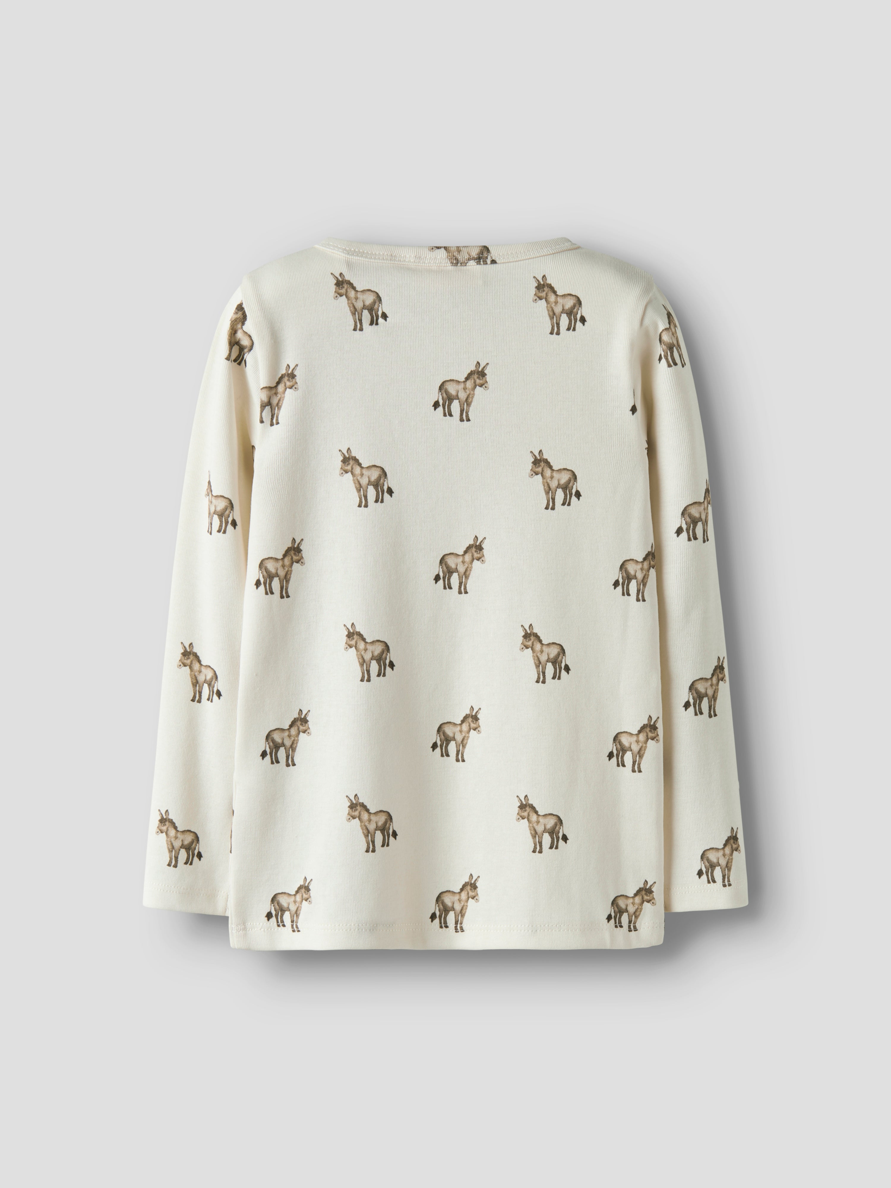 Lil Atelier Layo Sio LS Slim Top - Coconut Milk/Donky