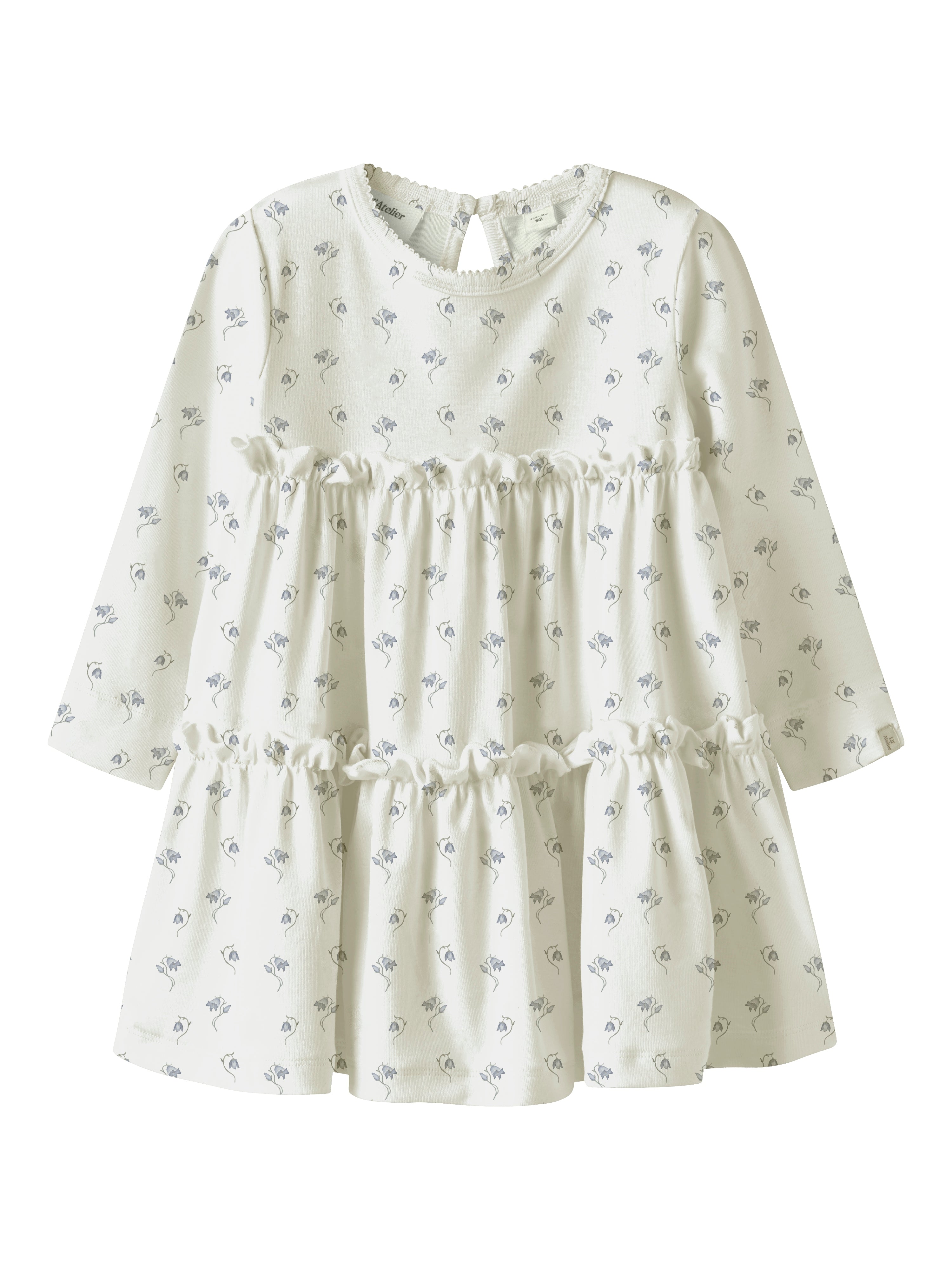 Lil Atelier Gayo Sel LS Dress - Coconut Milk/Bell Flower