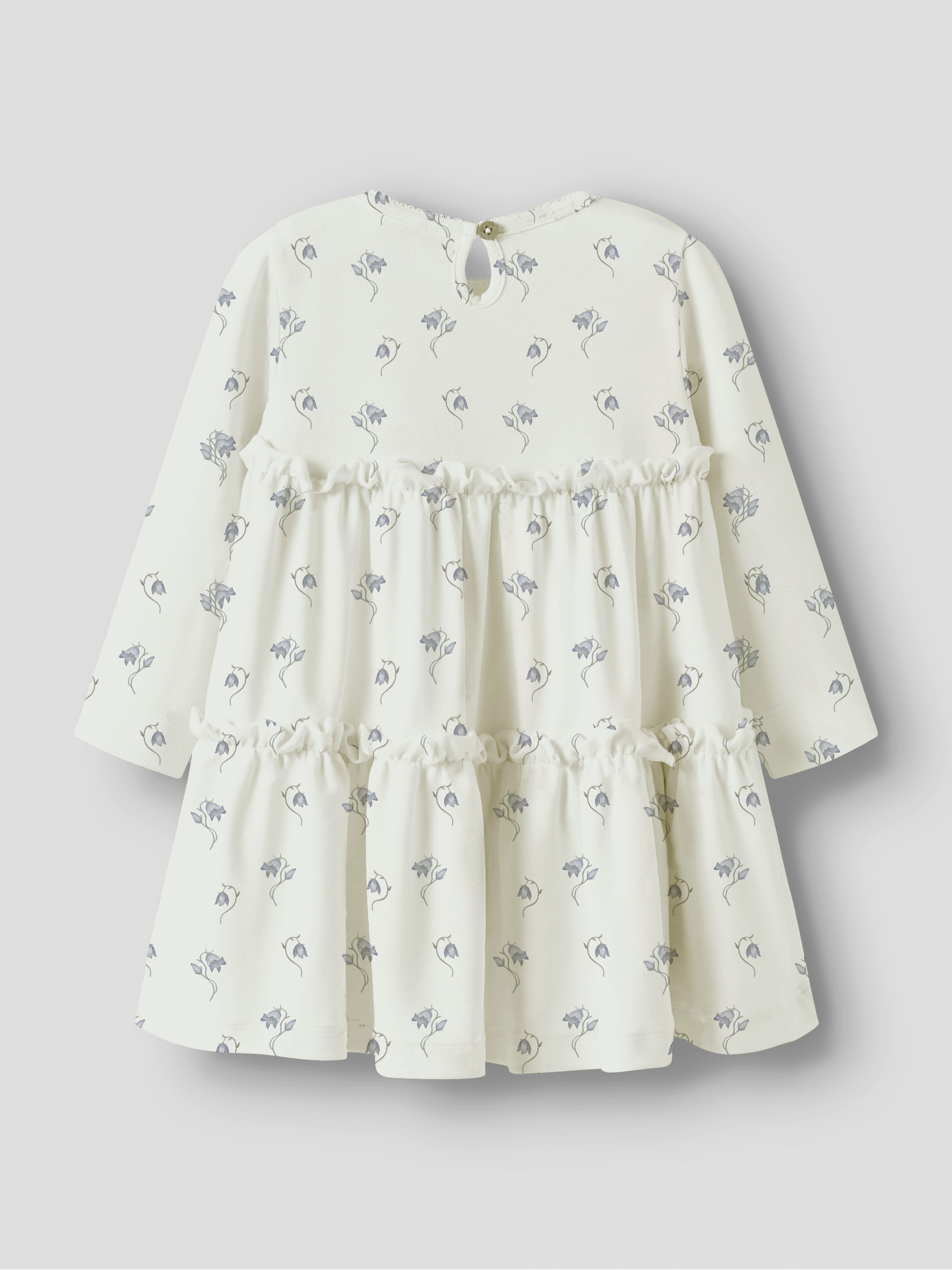 Lil Atelier Gayo Sel LS Dress - Coconut Milk/Bell Flower