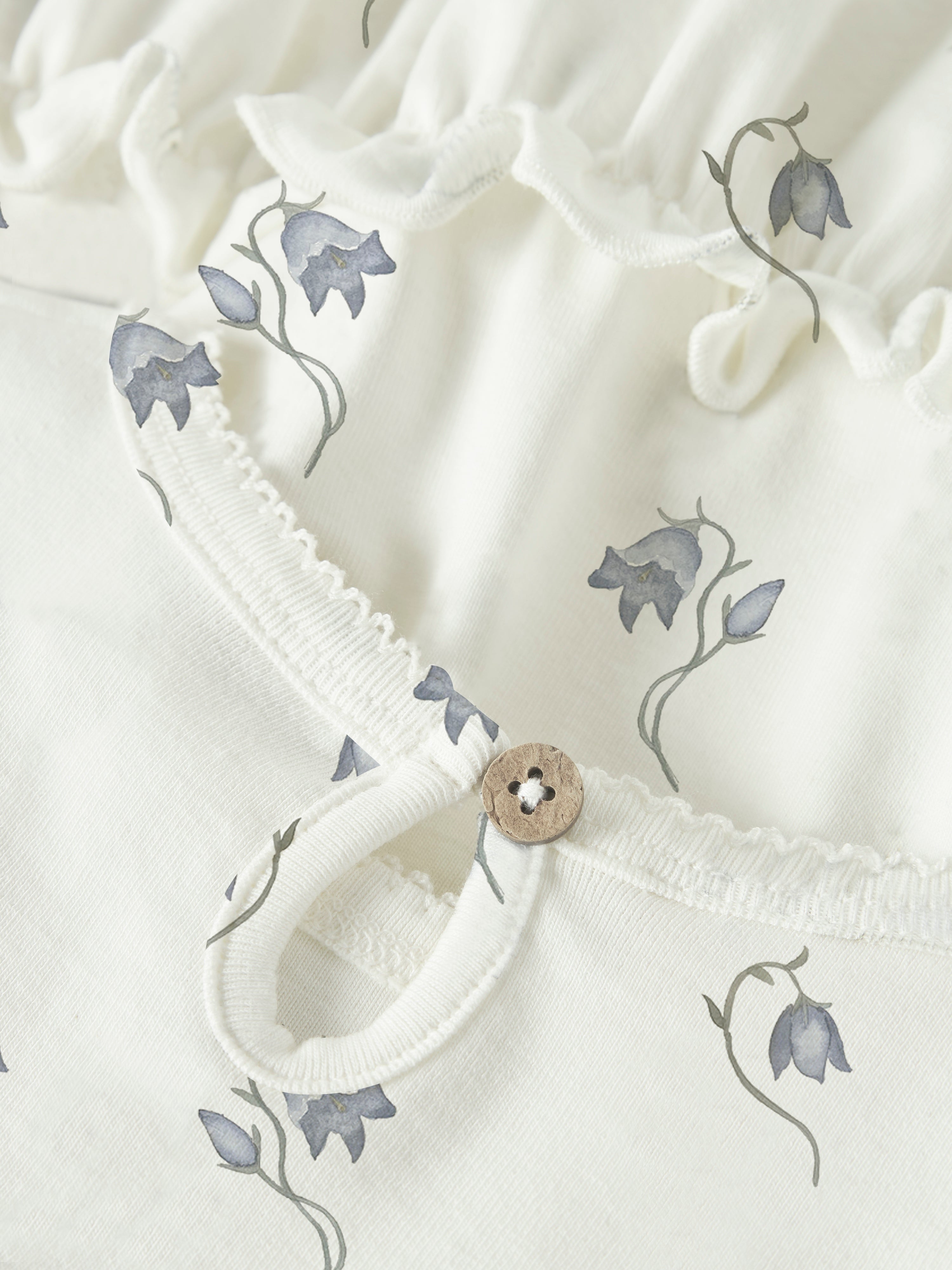 Lil Atelier Gayo Sel LS Dress - Coconut Milk/Bell Flower