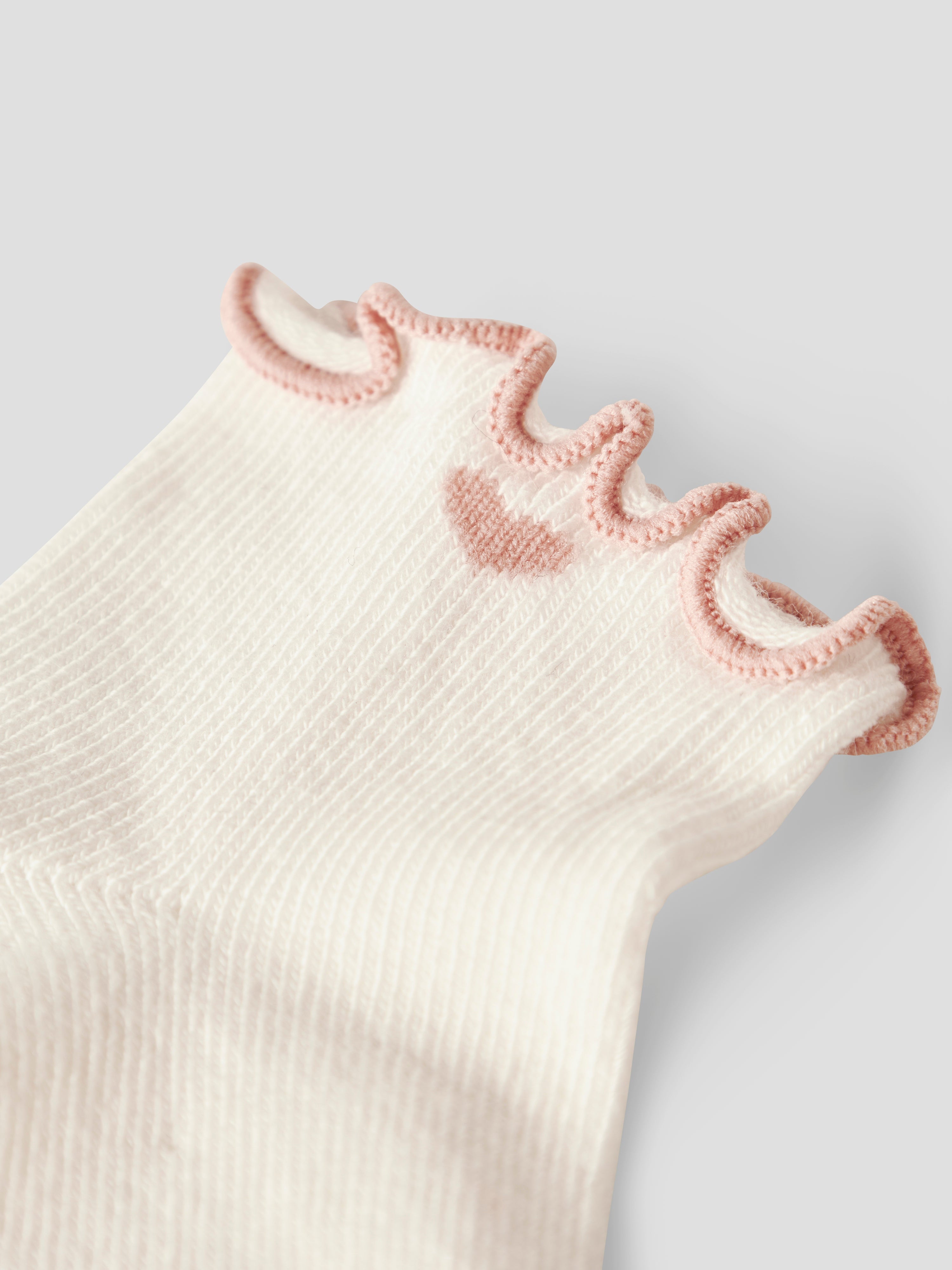 Lil Atelier Fiducia Socks - Coconut Milk/Misty Rose