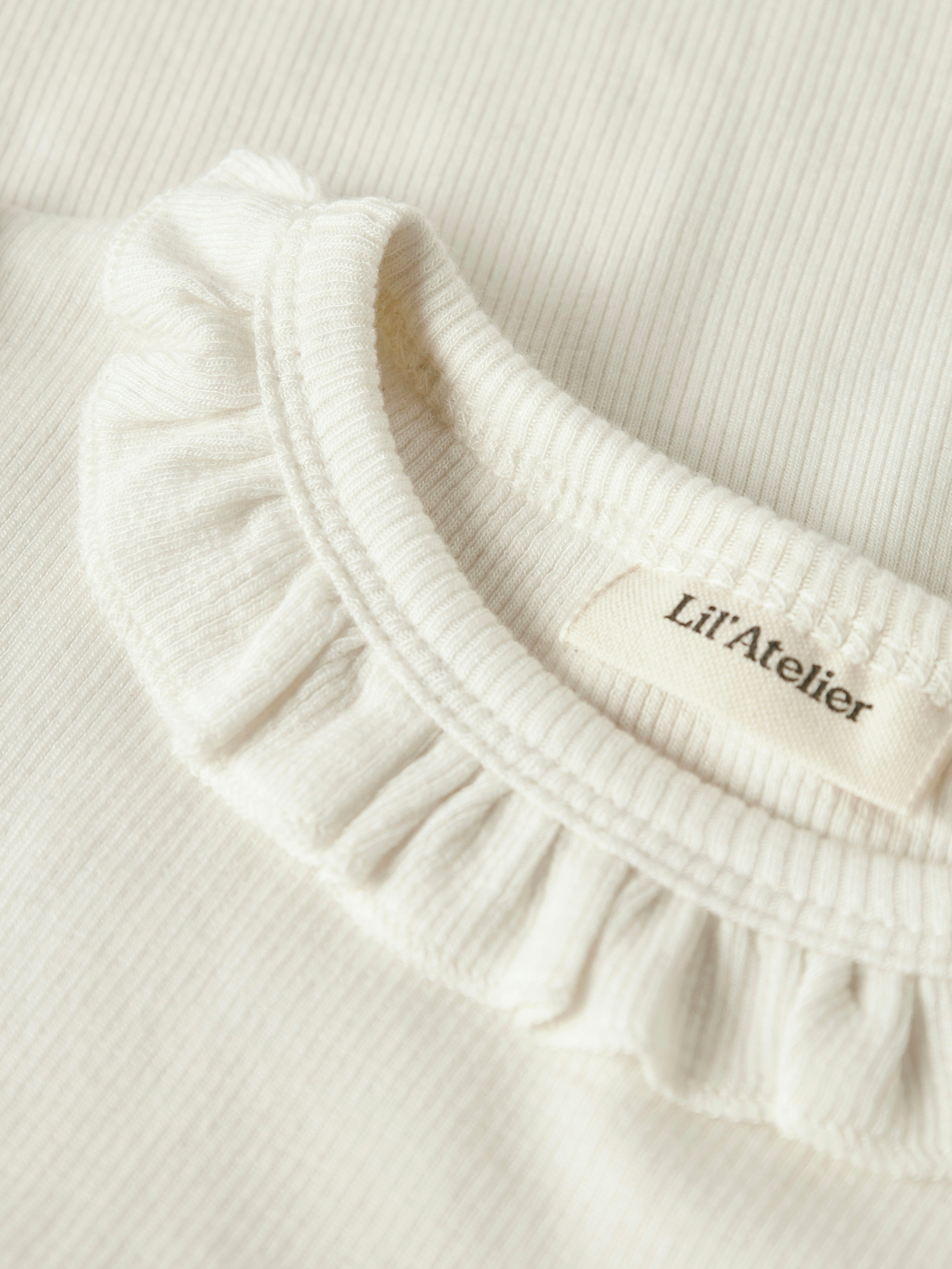 Lil Atelier Frijo LS Slim Top - Coconut Milk