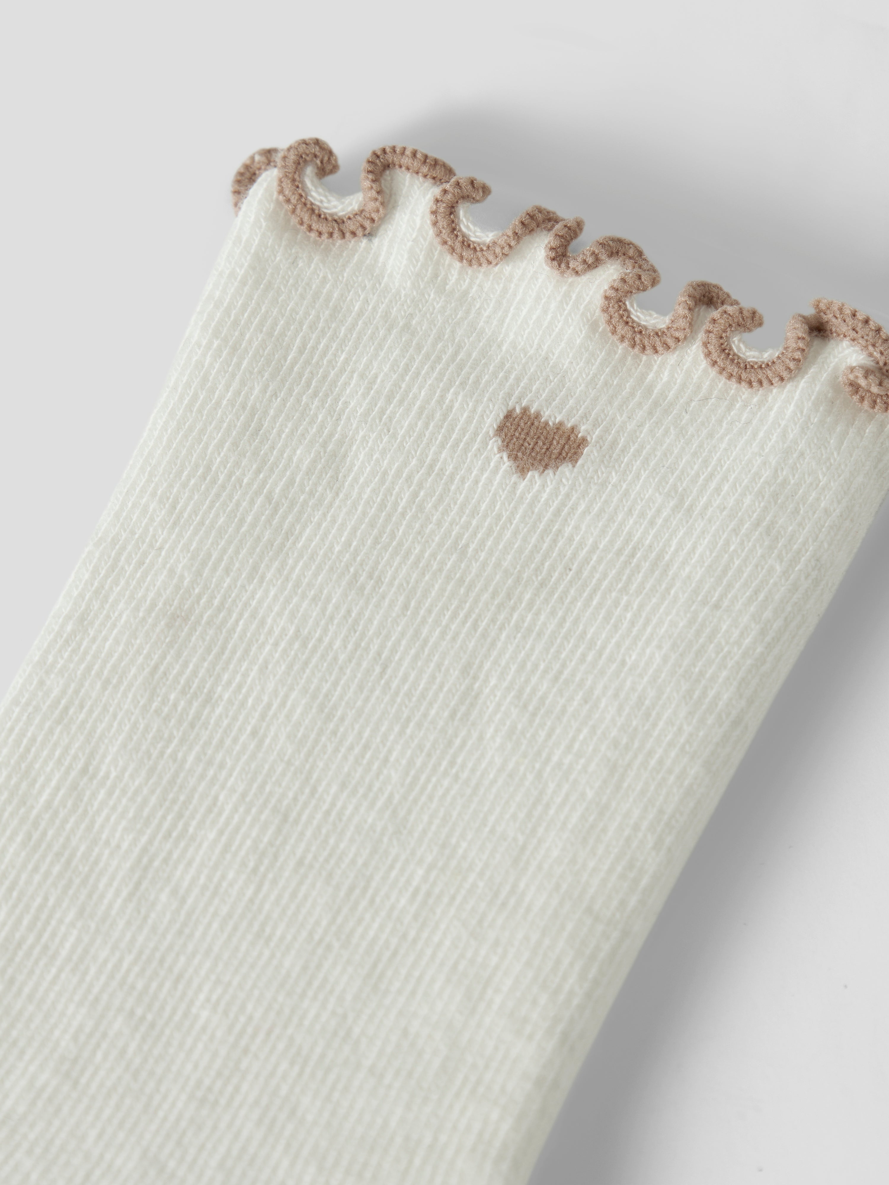 Lil Atelier Fiducia Socks - Coconut Milk/Oxford Tan