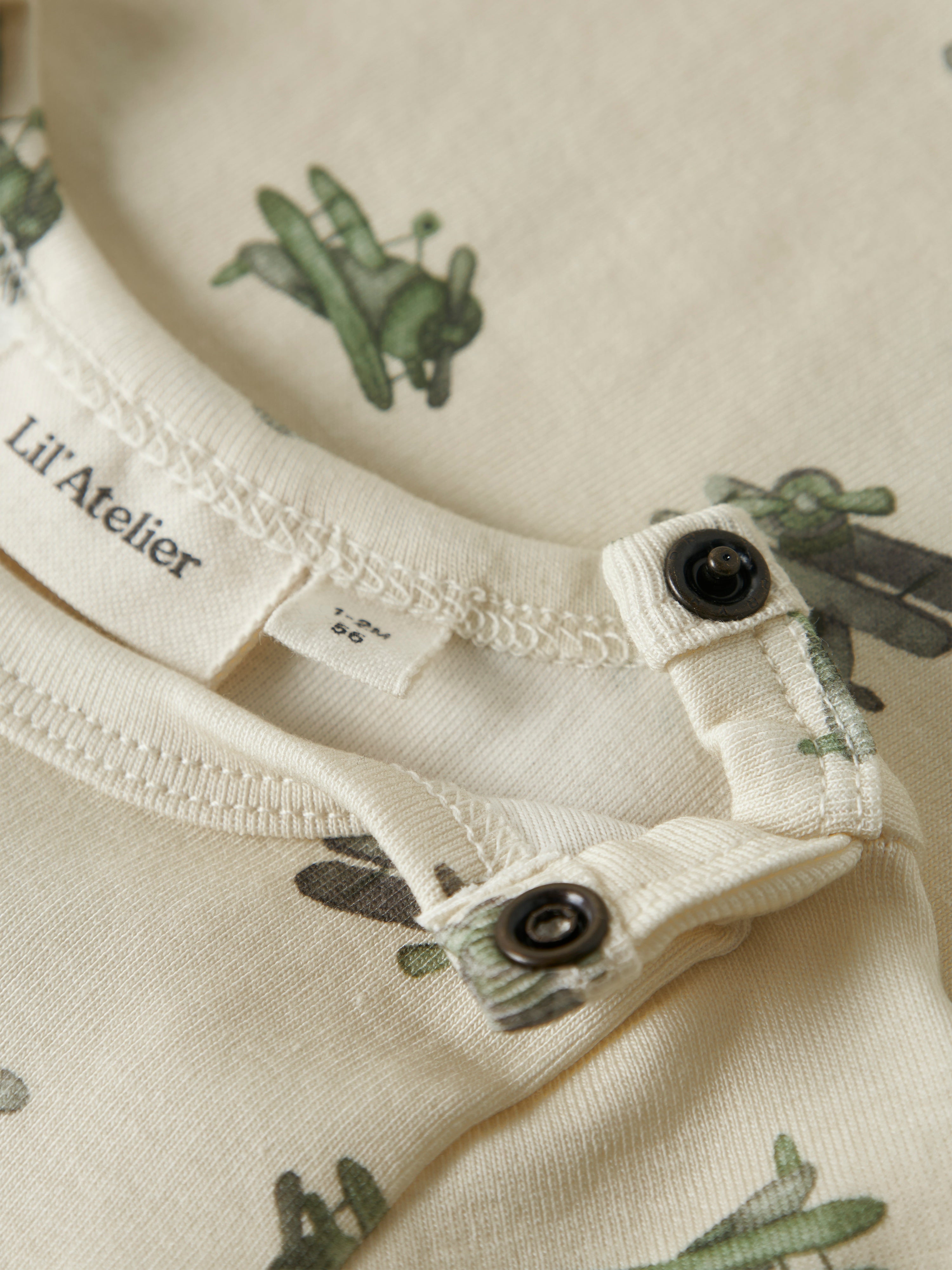 Lil Atelier Layo Geu LS Slim Body - Coconut Milk/Airplane