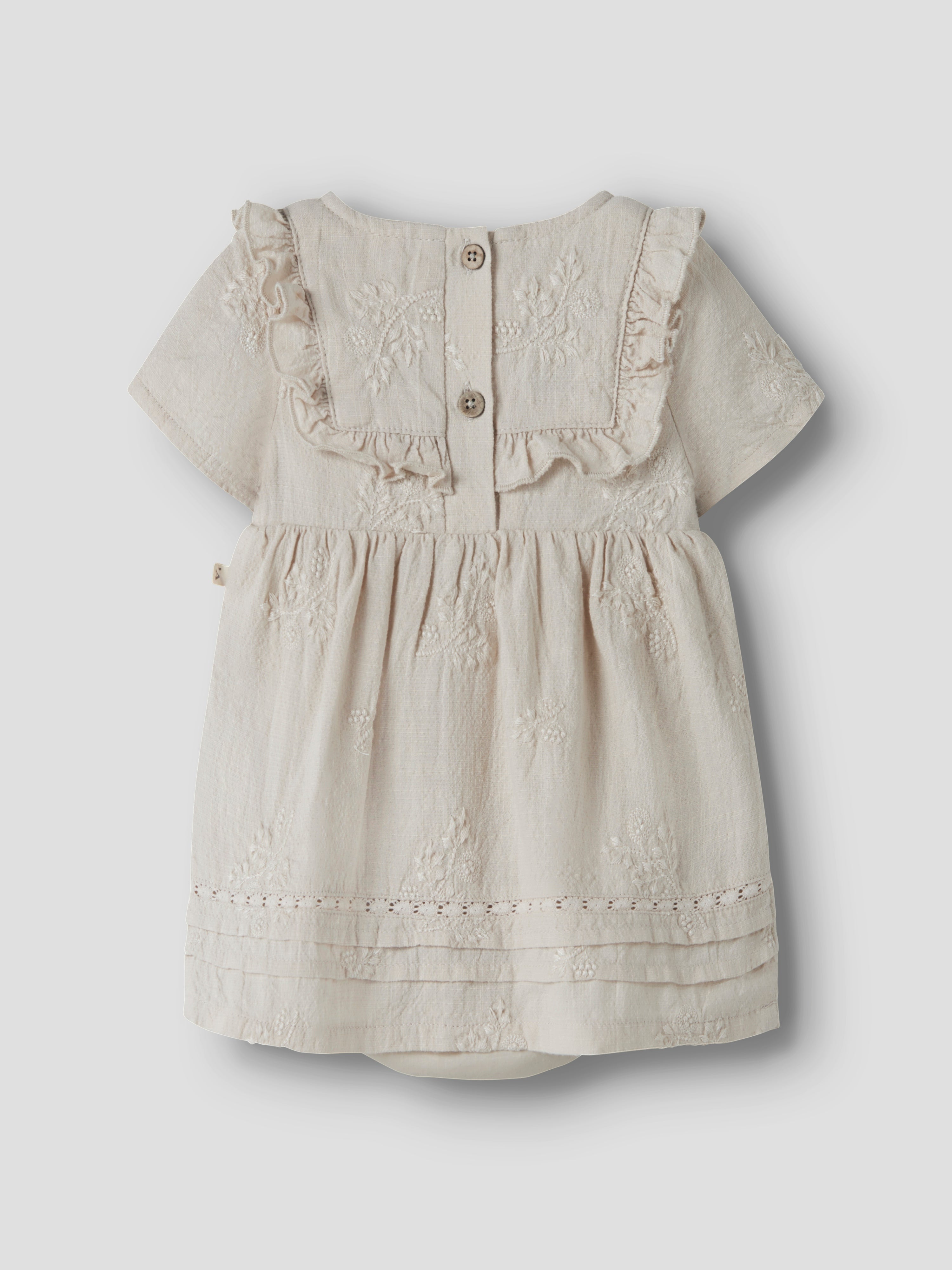 Lil Atelier Feronia SS Loose Body Dress - Pumice Stone