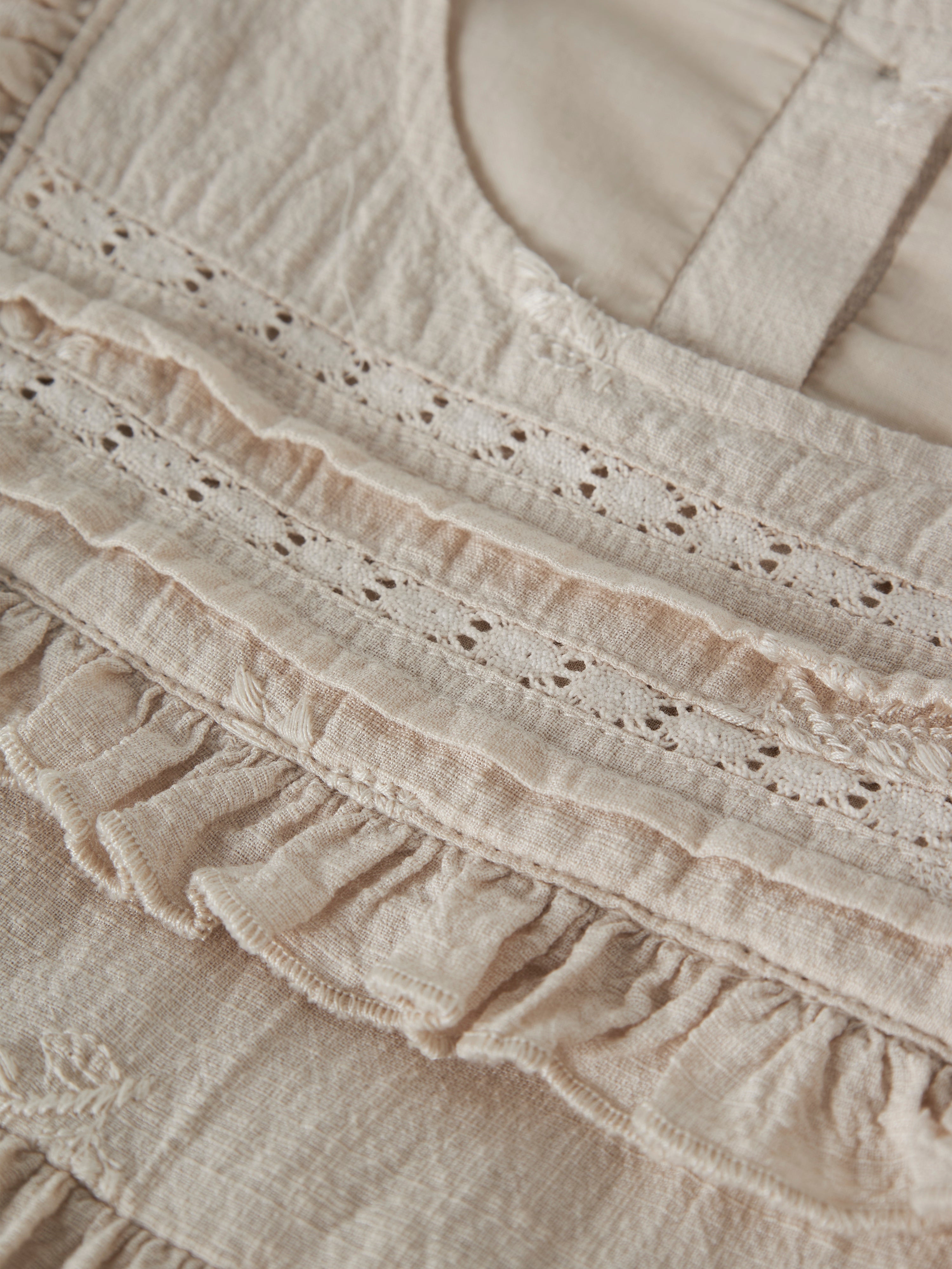 Lil Atelier Feronia SS Loose Dress - Pumice Stone