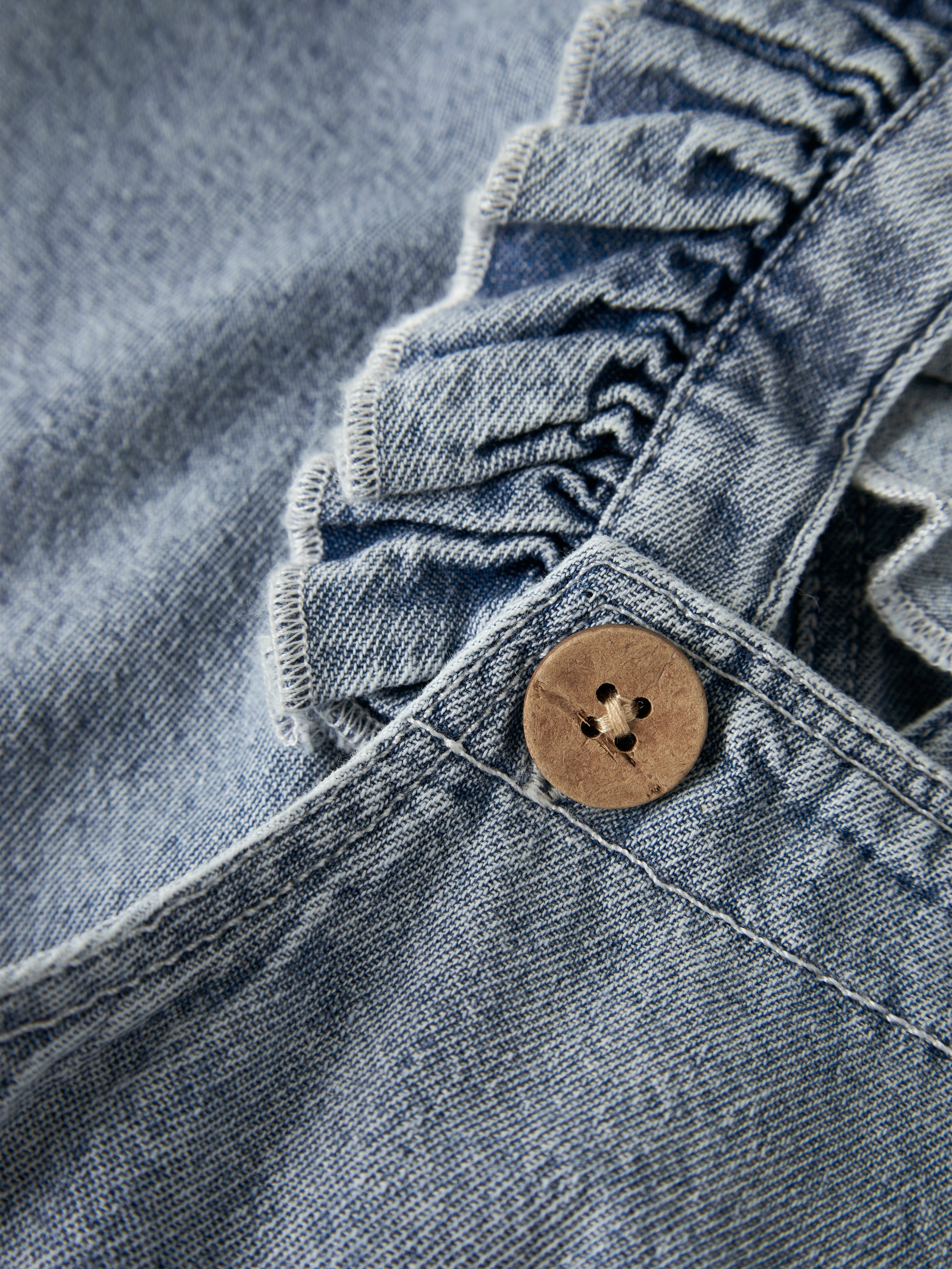 Lil Atelier Funda - Loose Denim Shortall - Medium Blue Denim