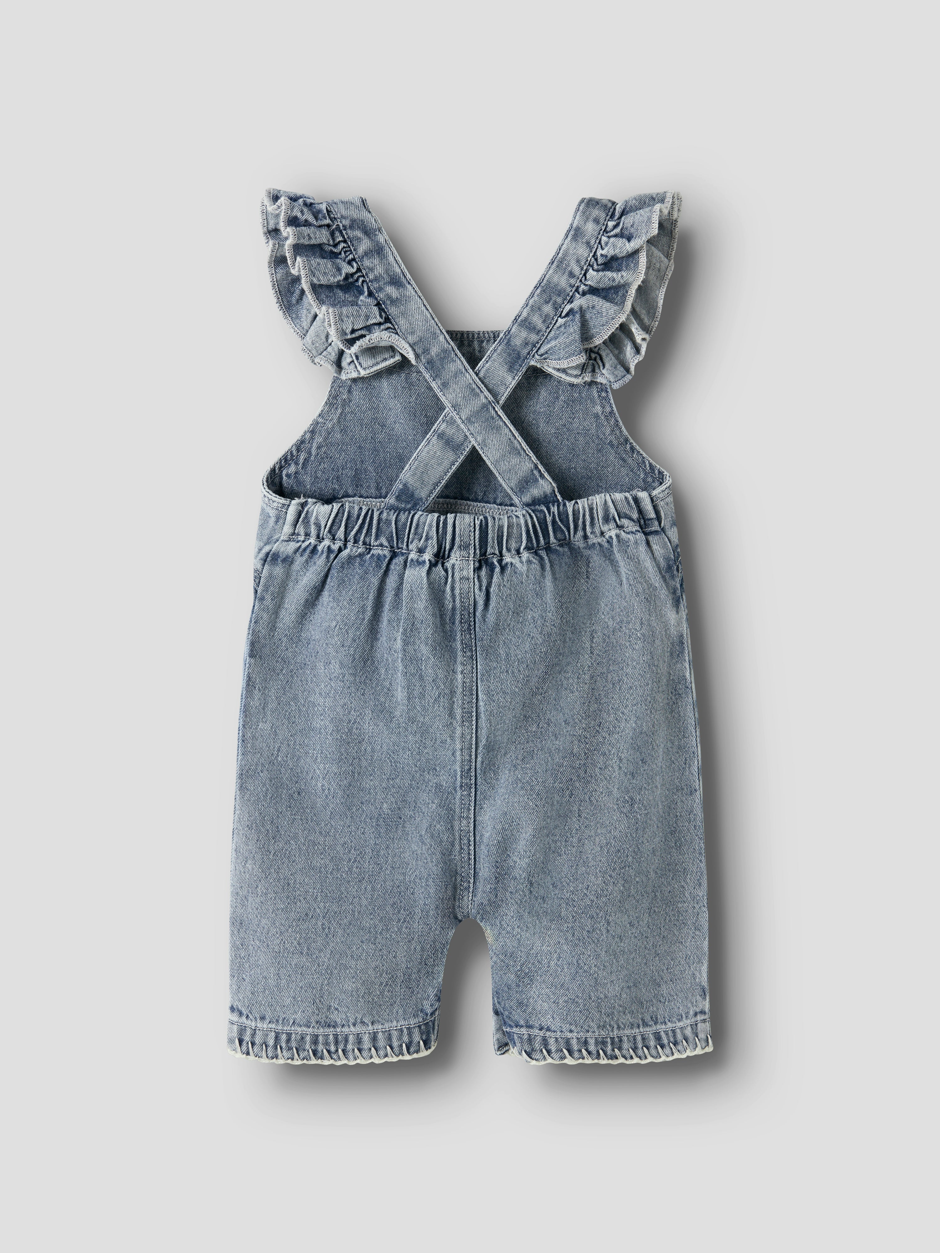 Lil Atelier Funda - Loose Denim Shortall - Medium Blue Denim