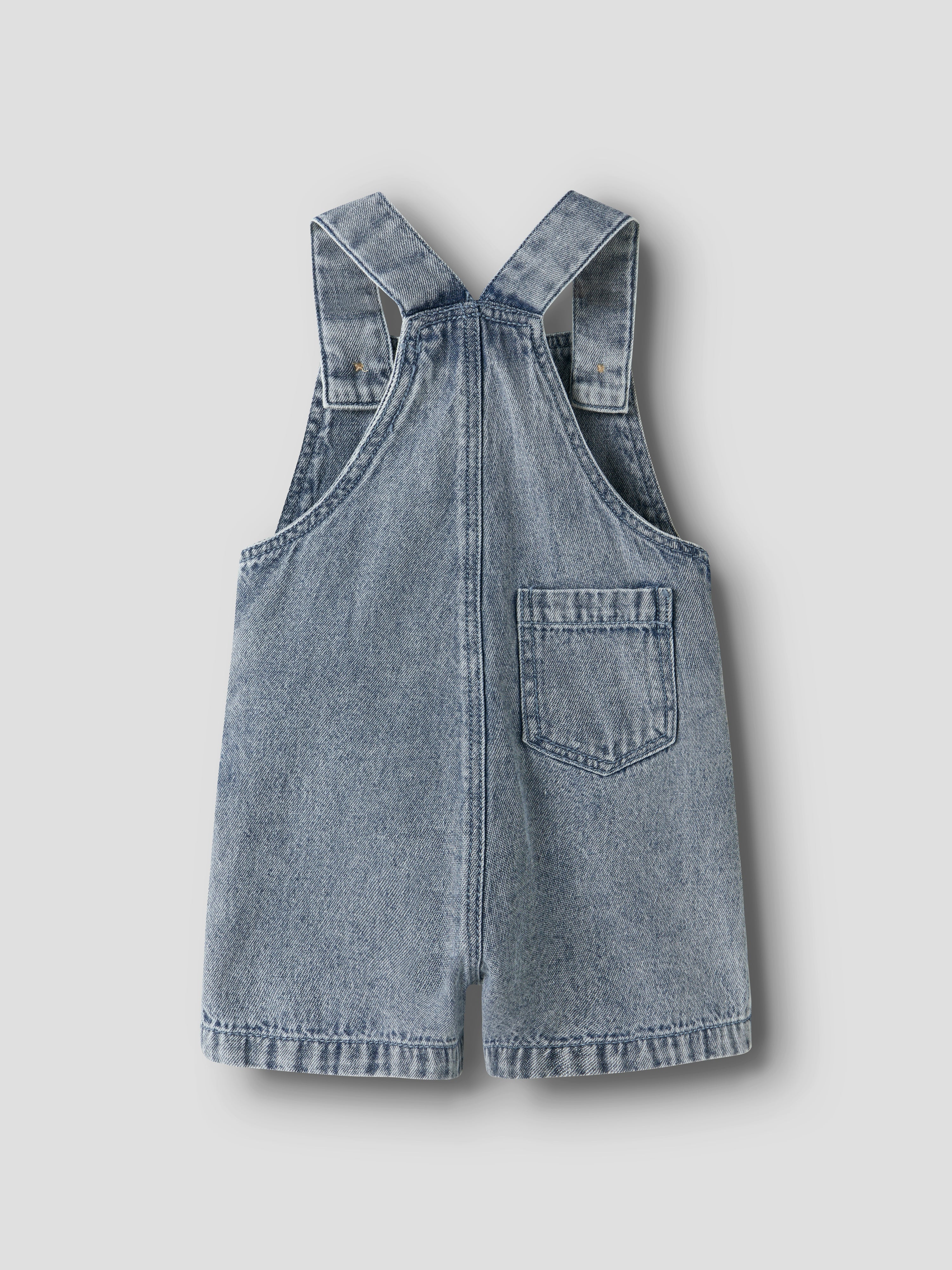 Lil Atelier Funda - Loose Shortall - Medium Blue Denim