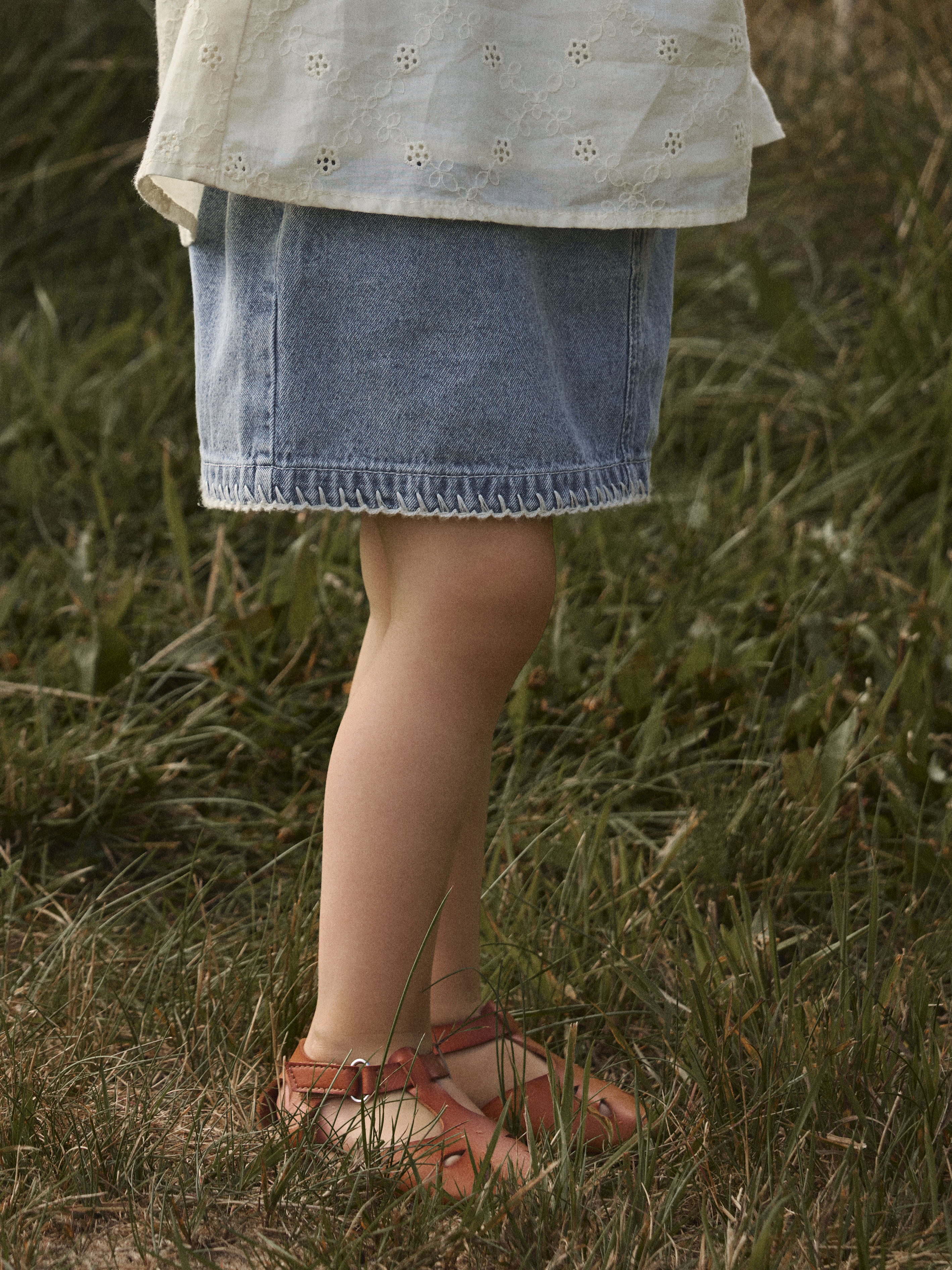 Lil Atelier Funda - Loose Denim Skirt - Medium Blue Denim