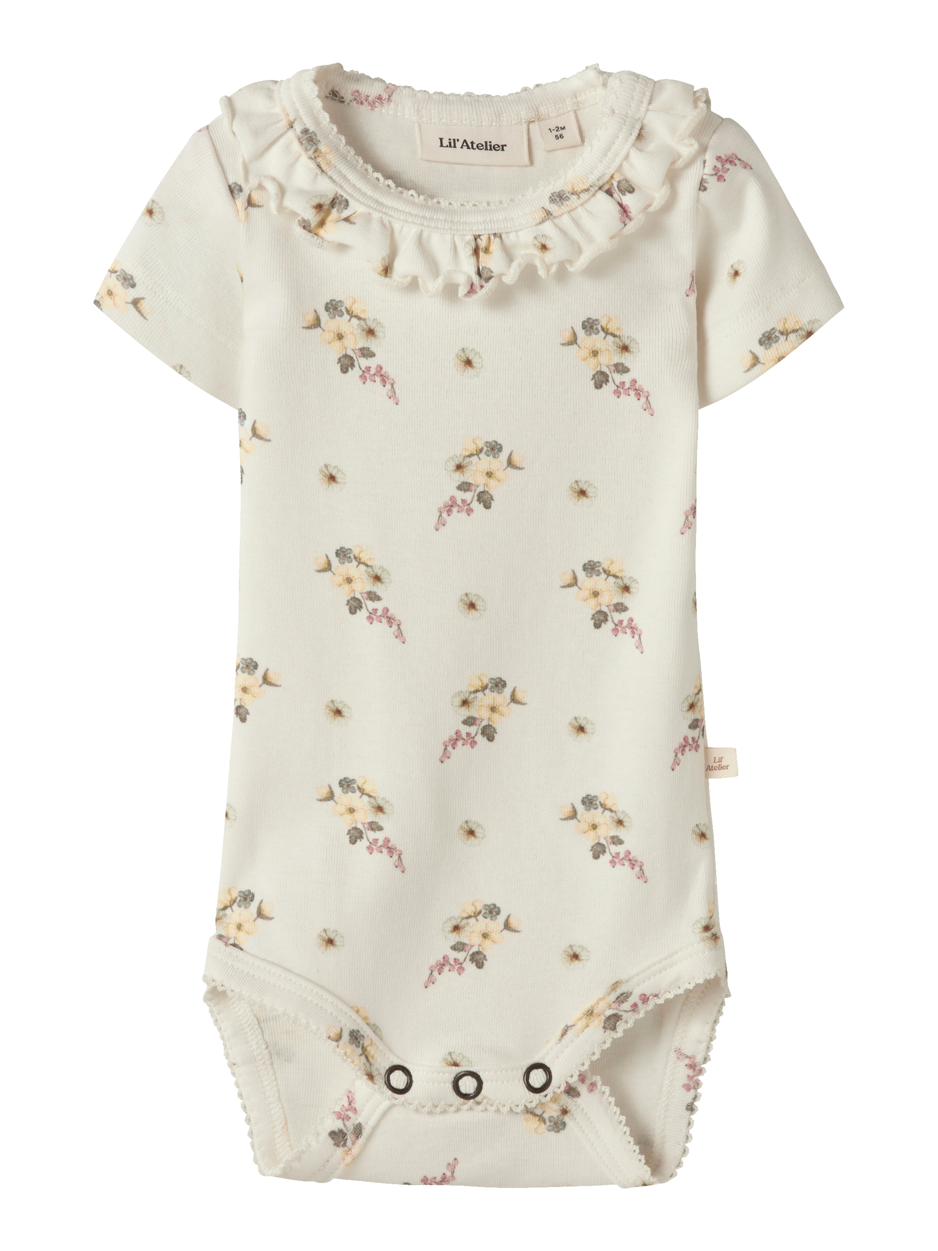 Lil Atelier Gayo Sio SS Slim Body - Coconut Milk/Flower