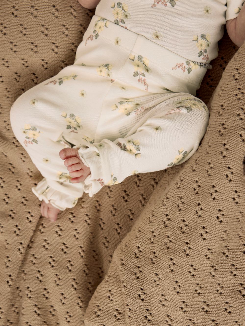 Lil Atelier Gayo Ska Slim Leggings - Coconut Milk/Flower