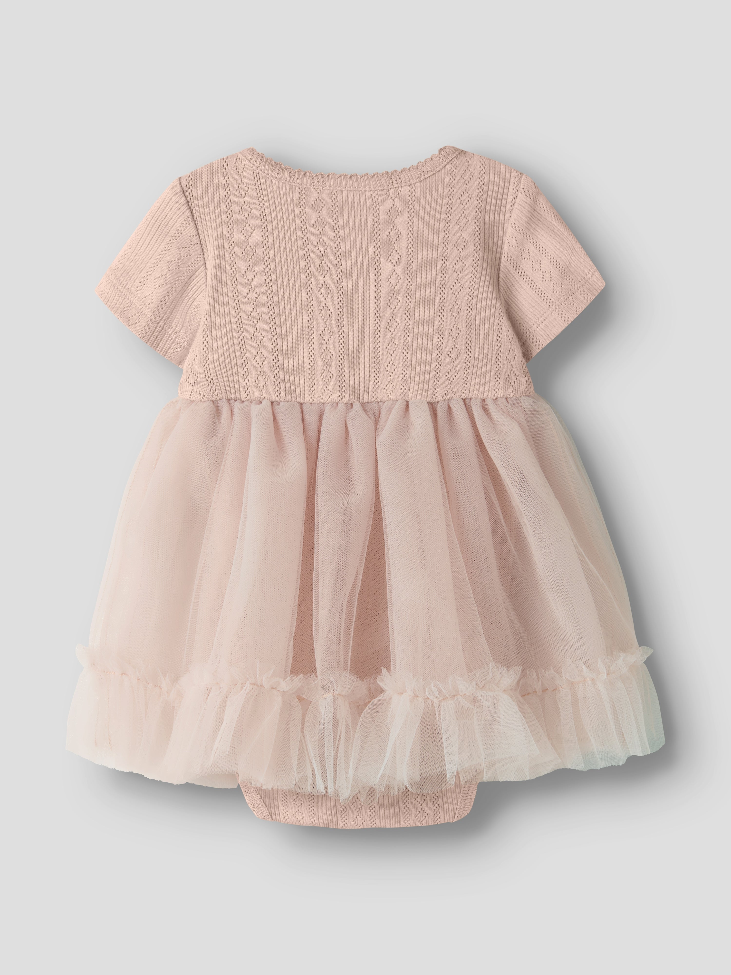 Lil Atelier Fanella SS Body Tulle Dress - Peach Whip