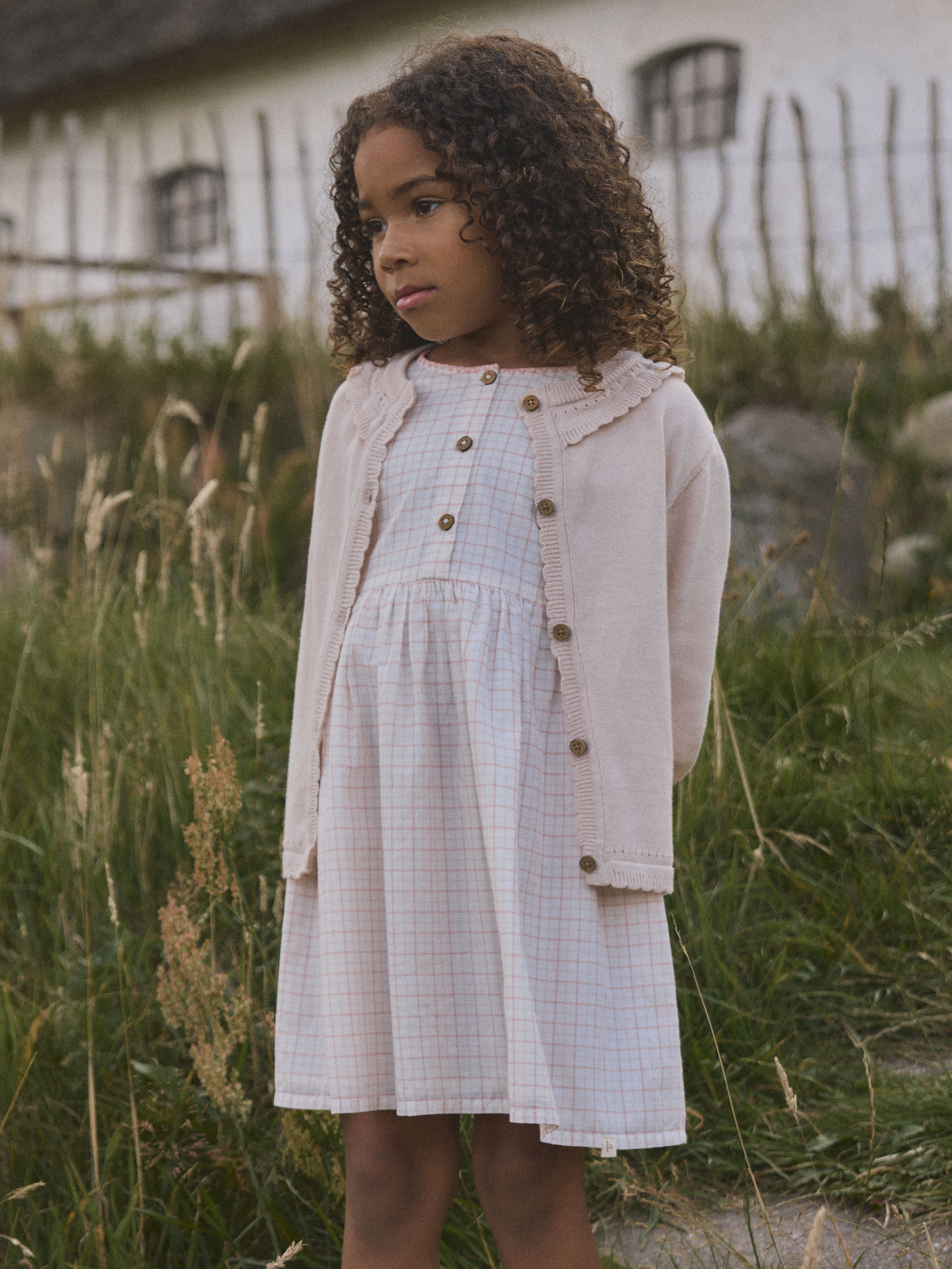 Lil Atelier Hedda Dress - Coconut Milk/Rose Tan
