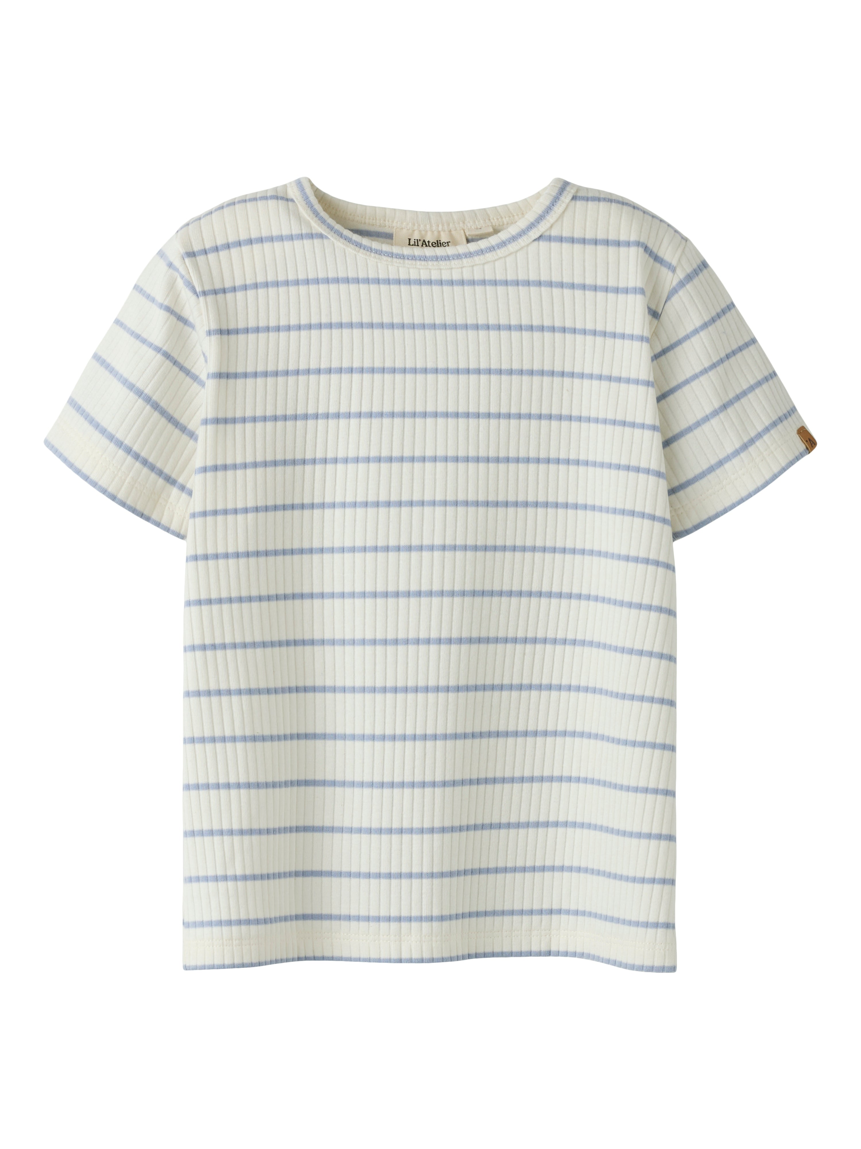 Lil Atelier Kail SS Top - Coconut Milk/Zen Blue
