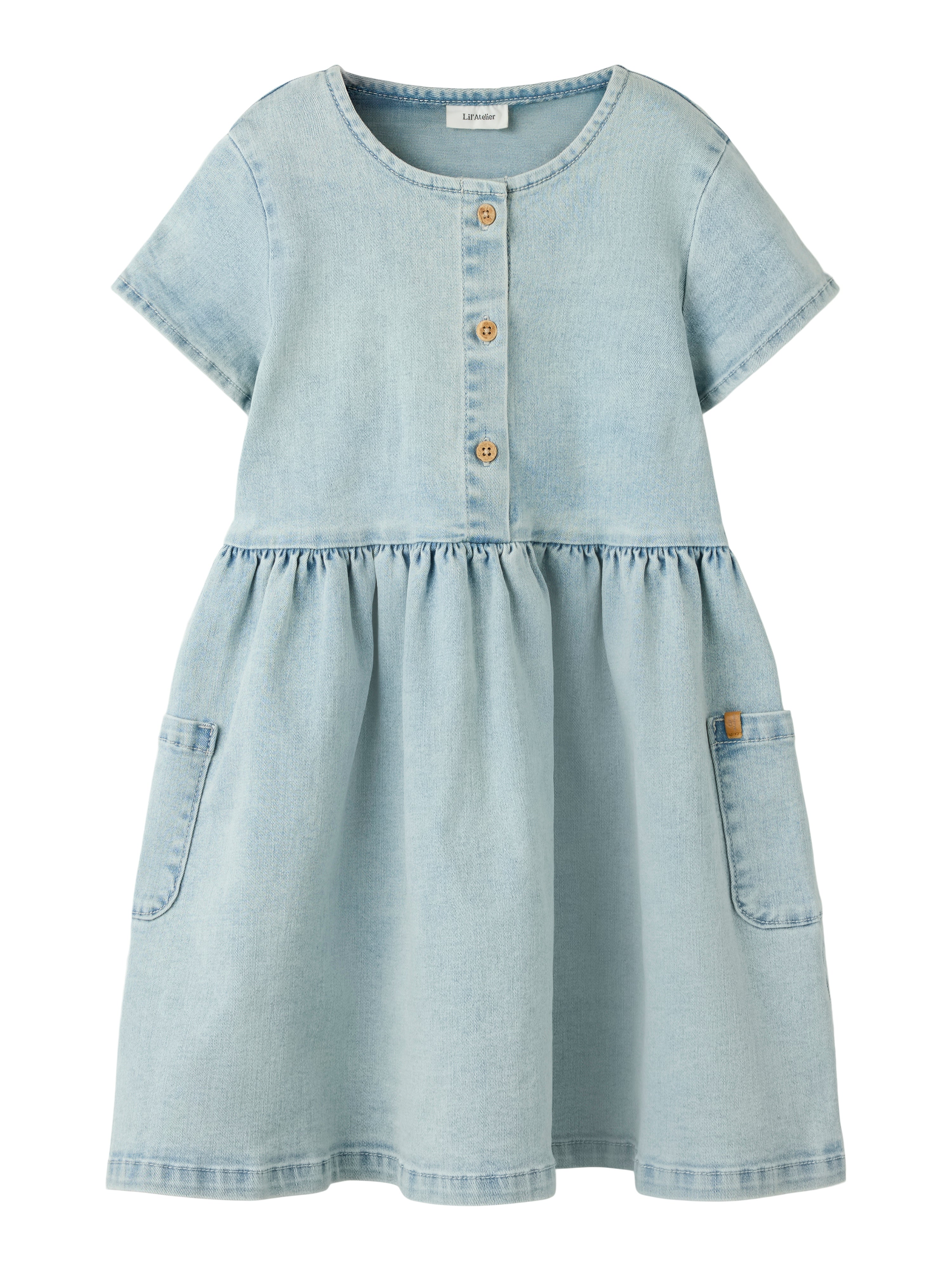 Lil Atelier Frances SS Dress - Light Blue Denim