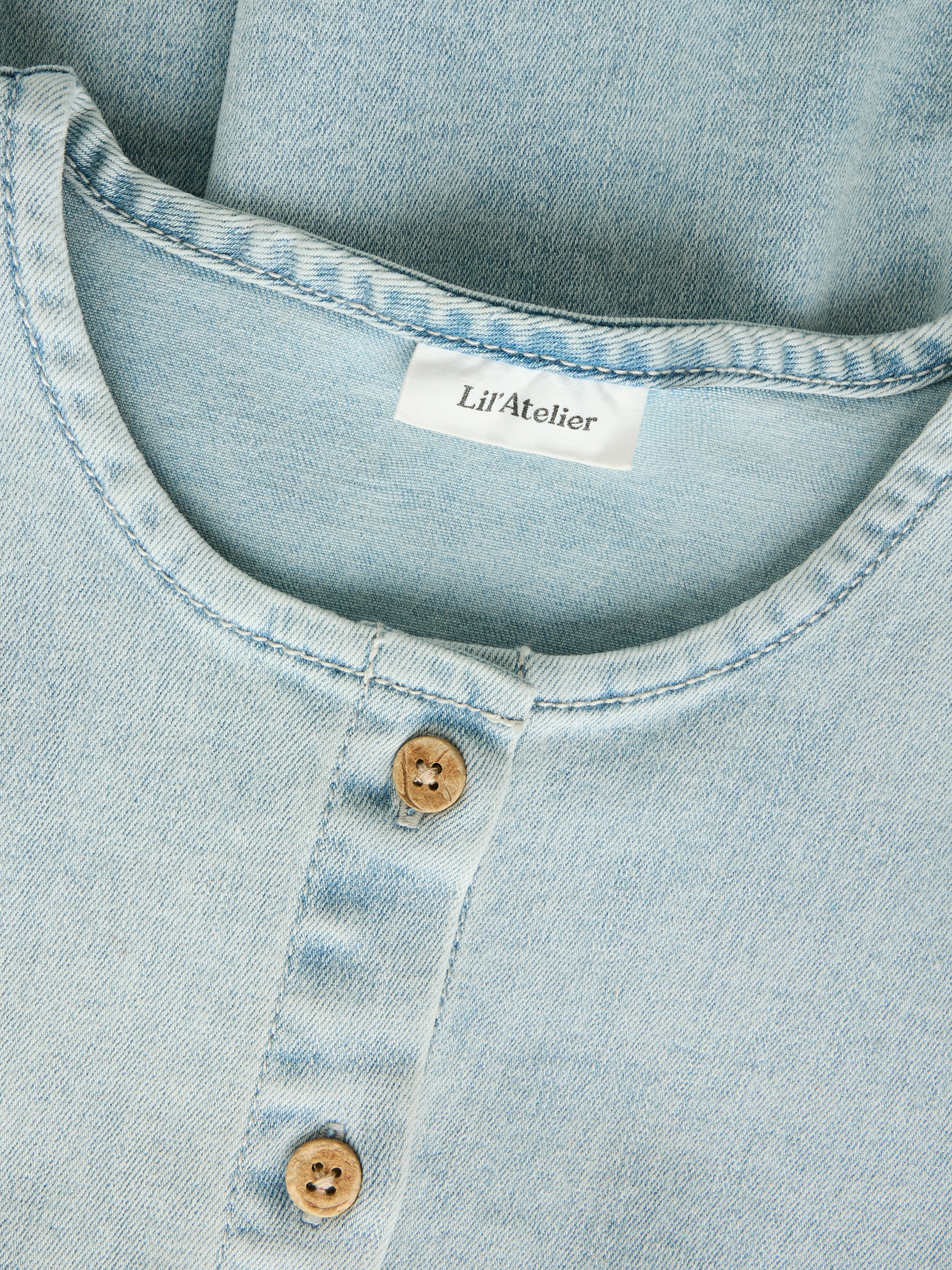 Lil Atelier Frances SS Dress - Light Blue Denim