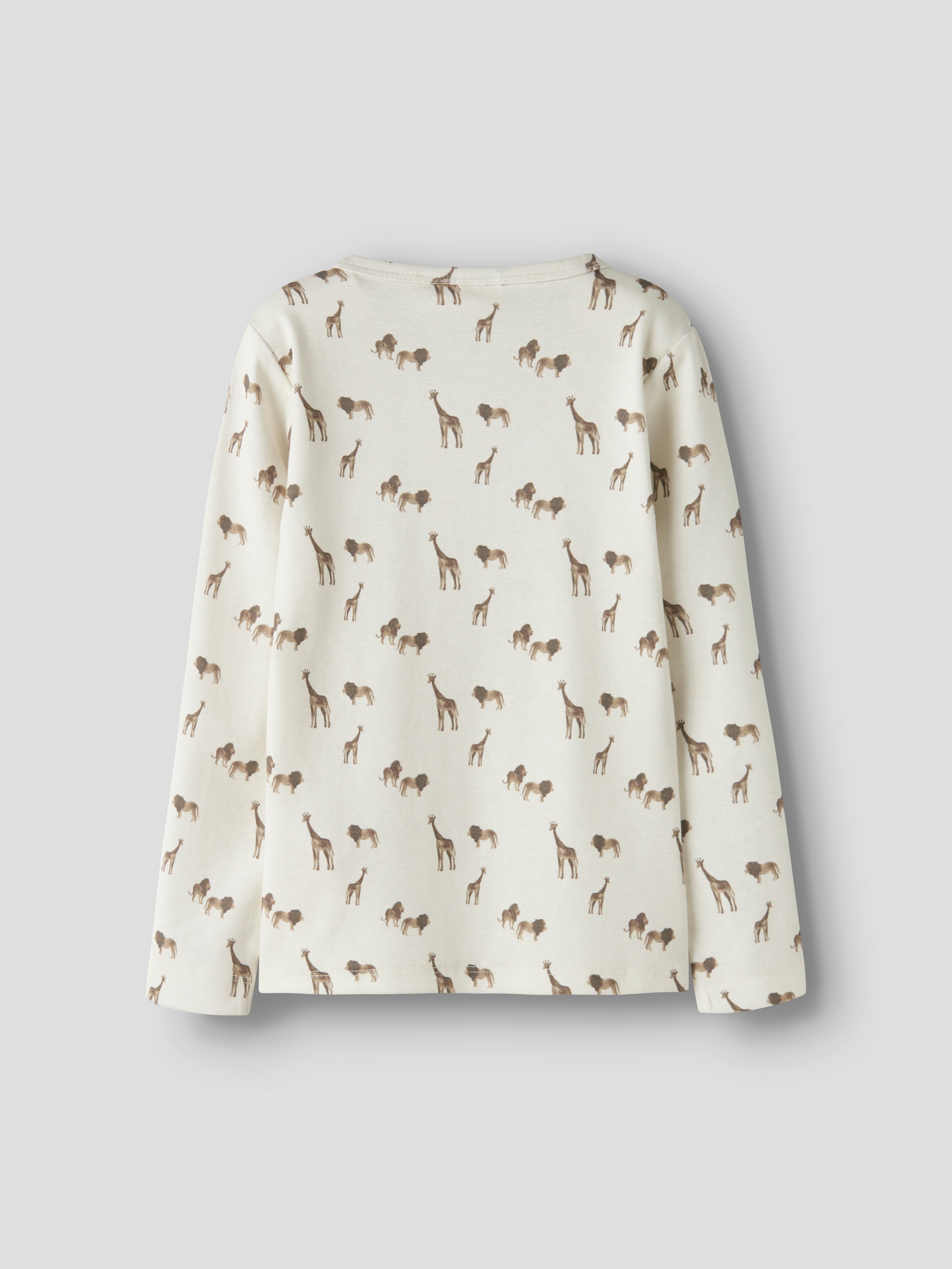 Lil Atelier Layo Geu LS Slim Top - Coconut Milk/Lion