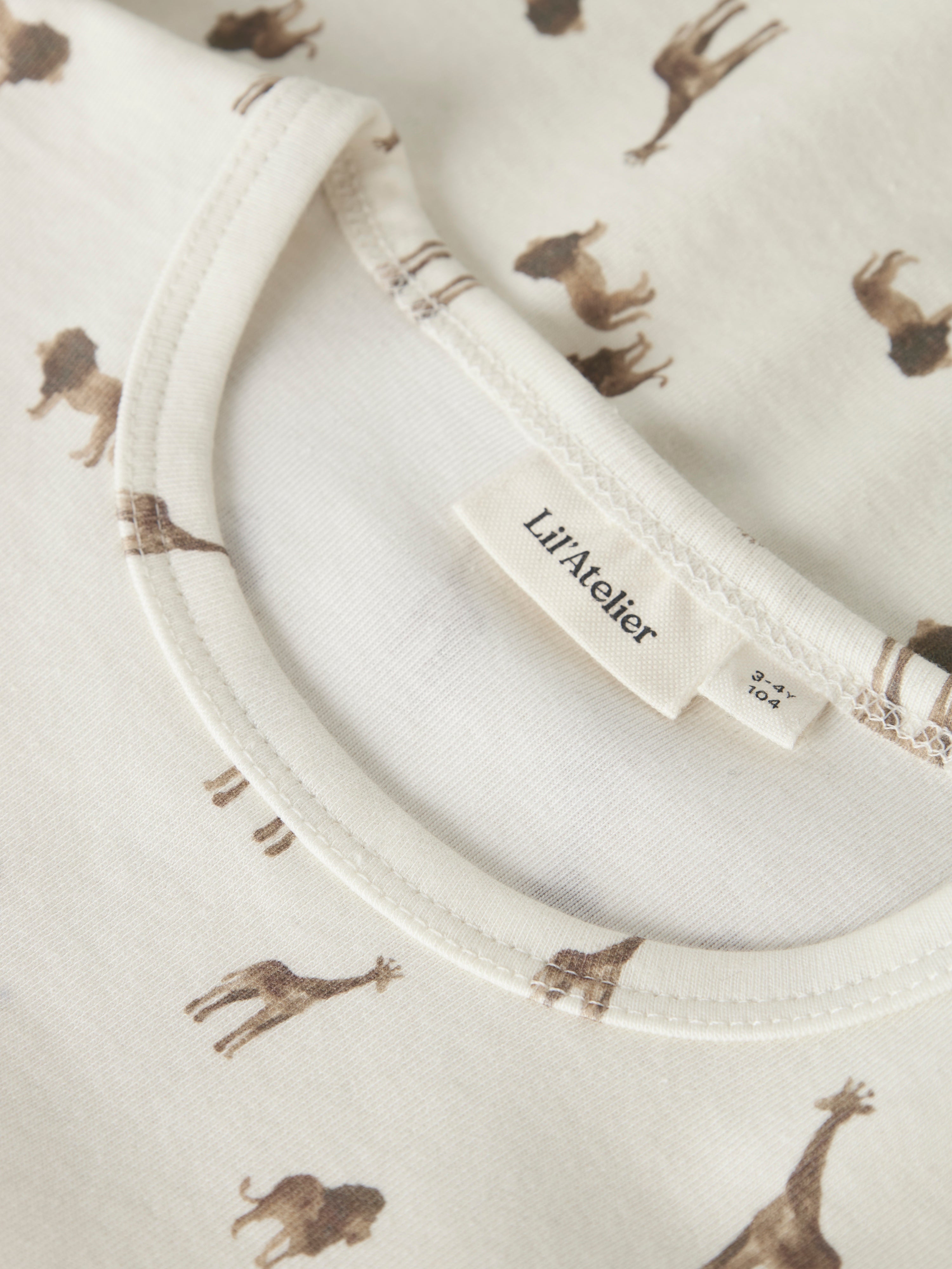 Lil Atelier Layo Geu LS Slim Top - Coconut Milk/Lion