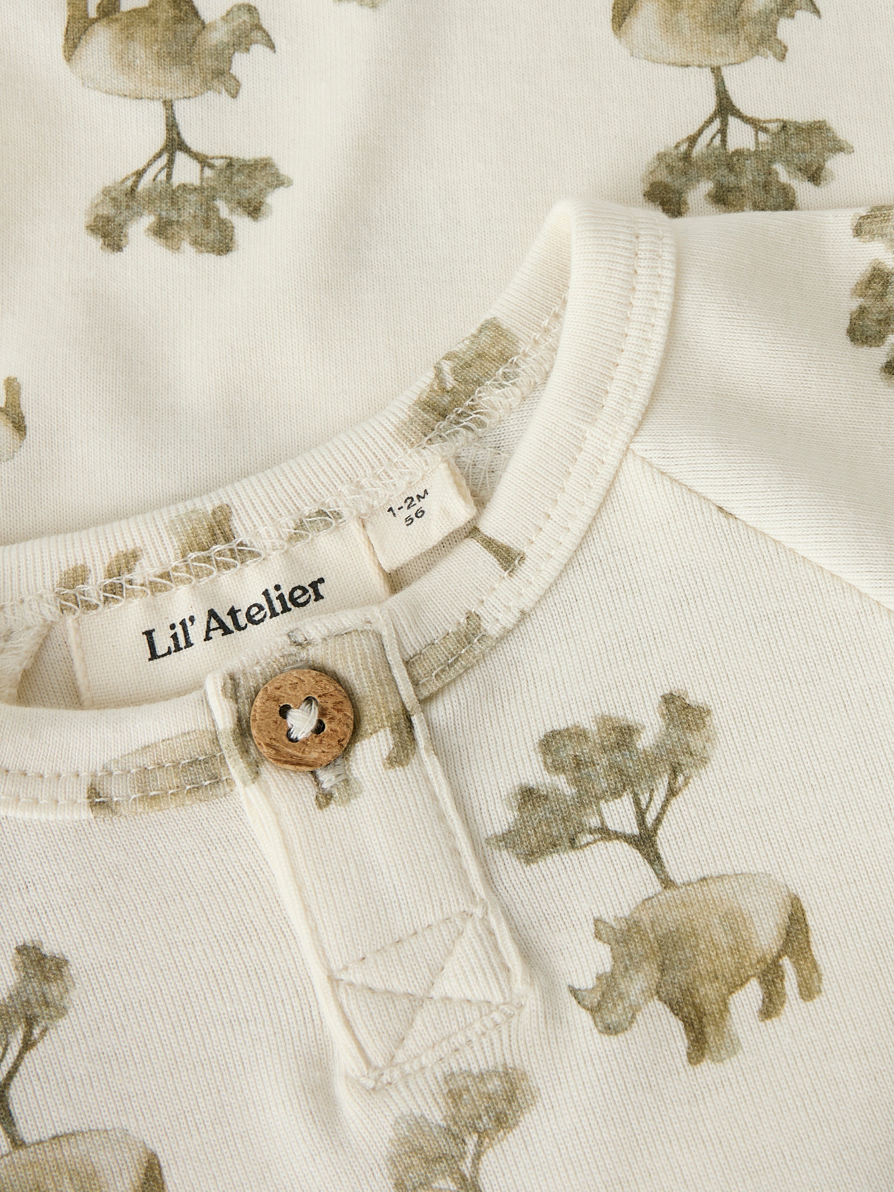 Lil Atelier Layo LS Slim Body - Coconut Milk/Rhino