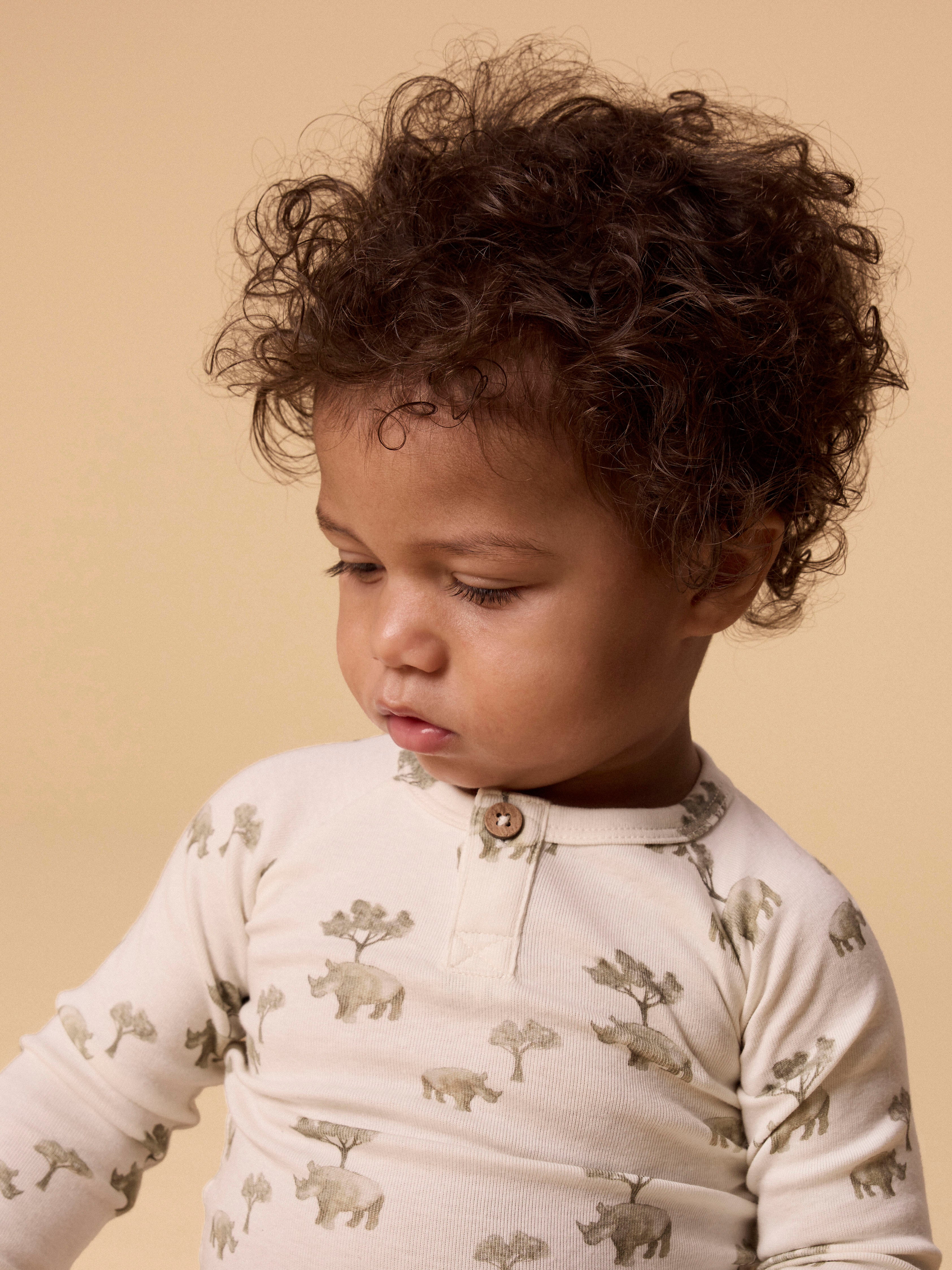 Lil Atelier Layo LS Slim Body - Coconut Milk/Rhino