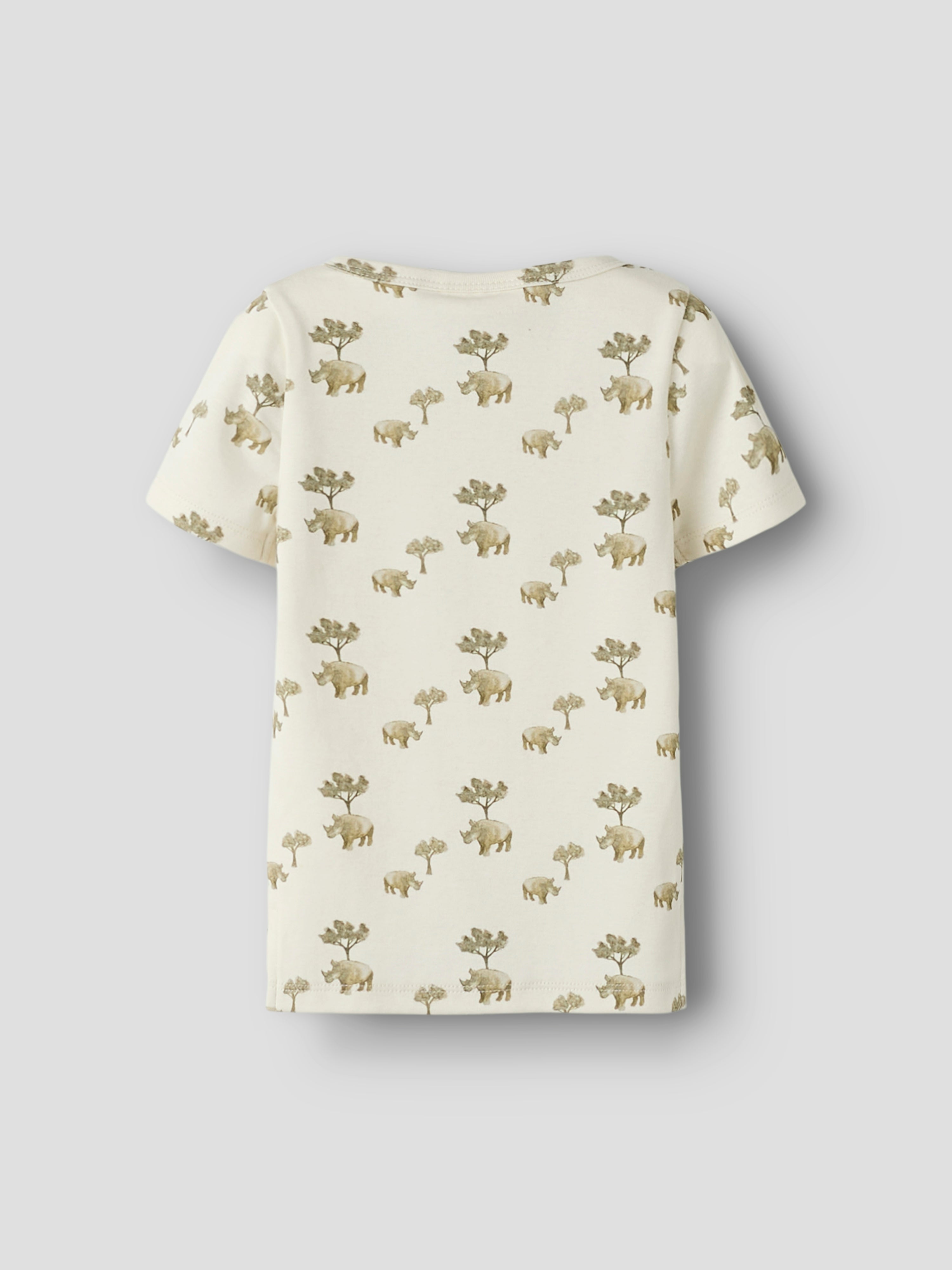 Lil Atelier Layo SS Slim Top - Coconut Milk/Rhino