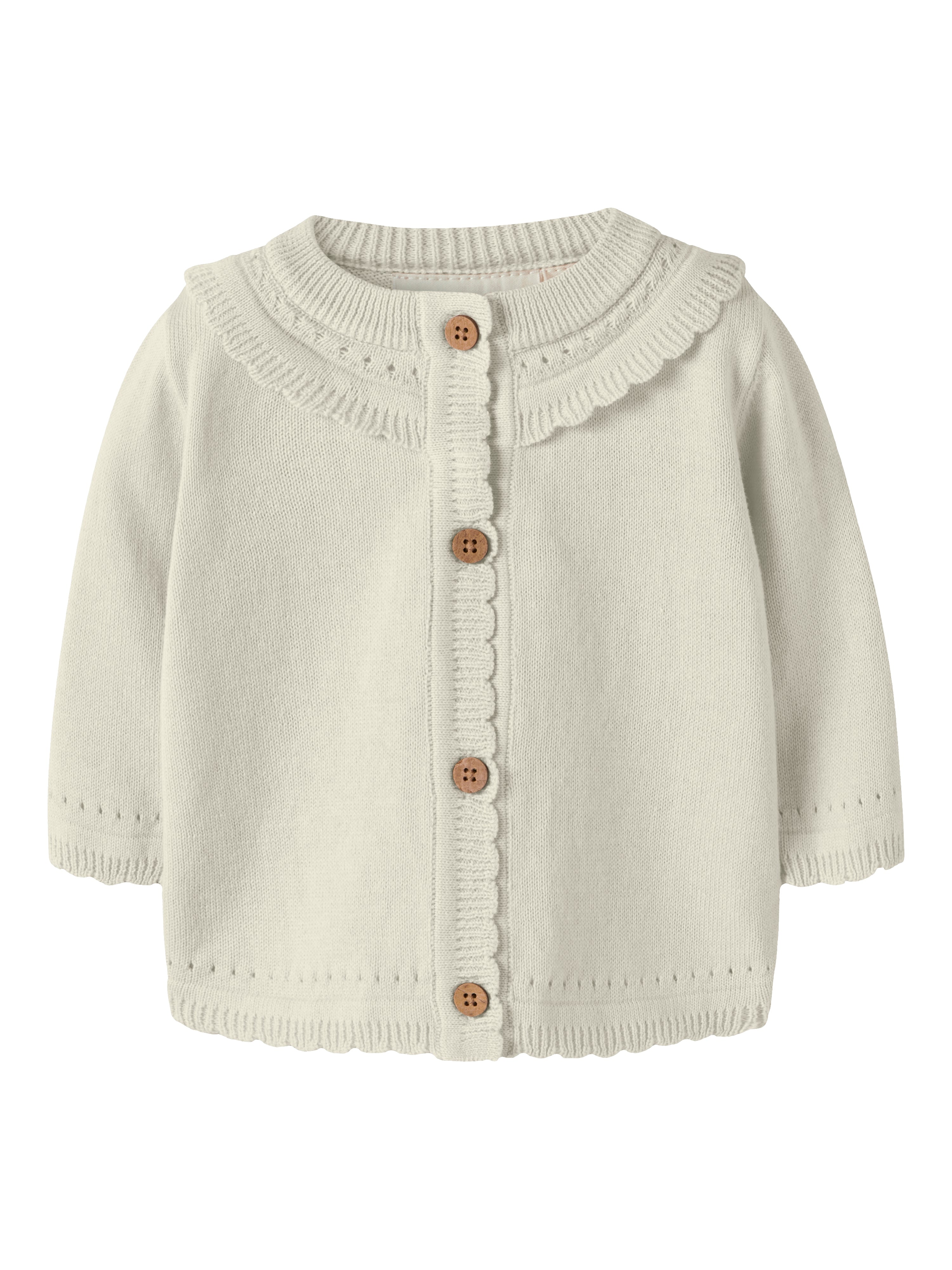 Lil Atelier Hao LS Knit Cardigan - Coconut Milk